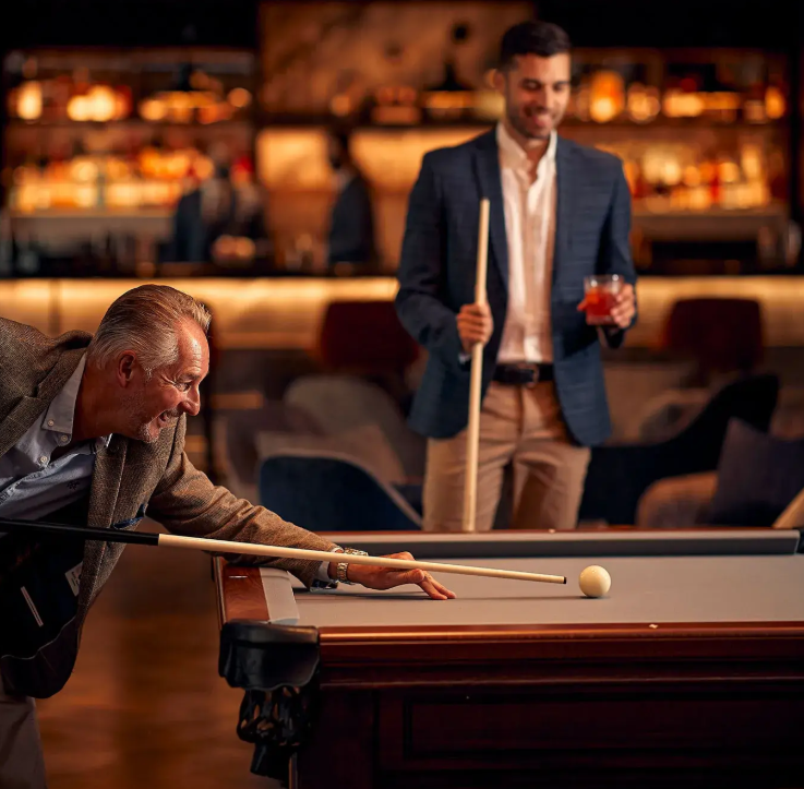 Folio Bar and Kitchen: elegant venue with plush seating for networking events.