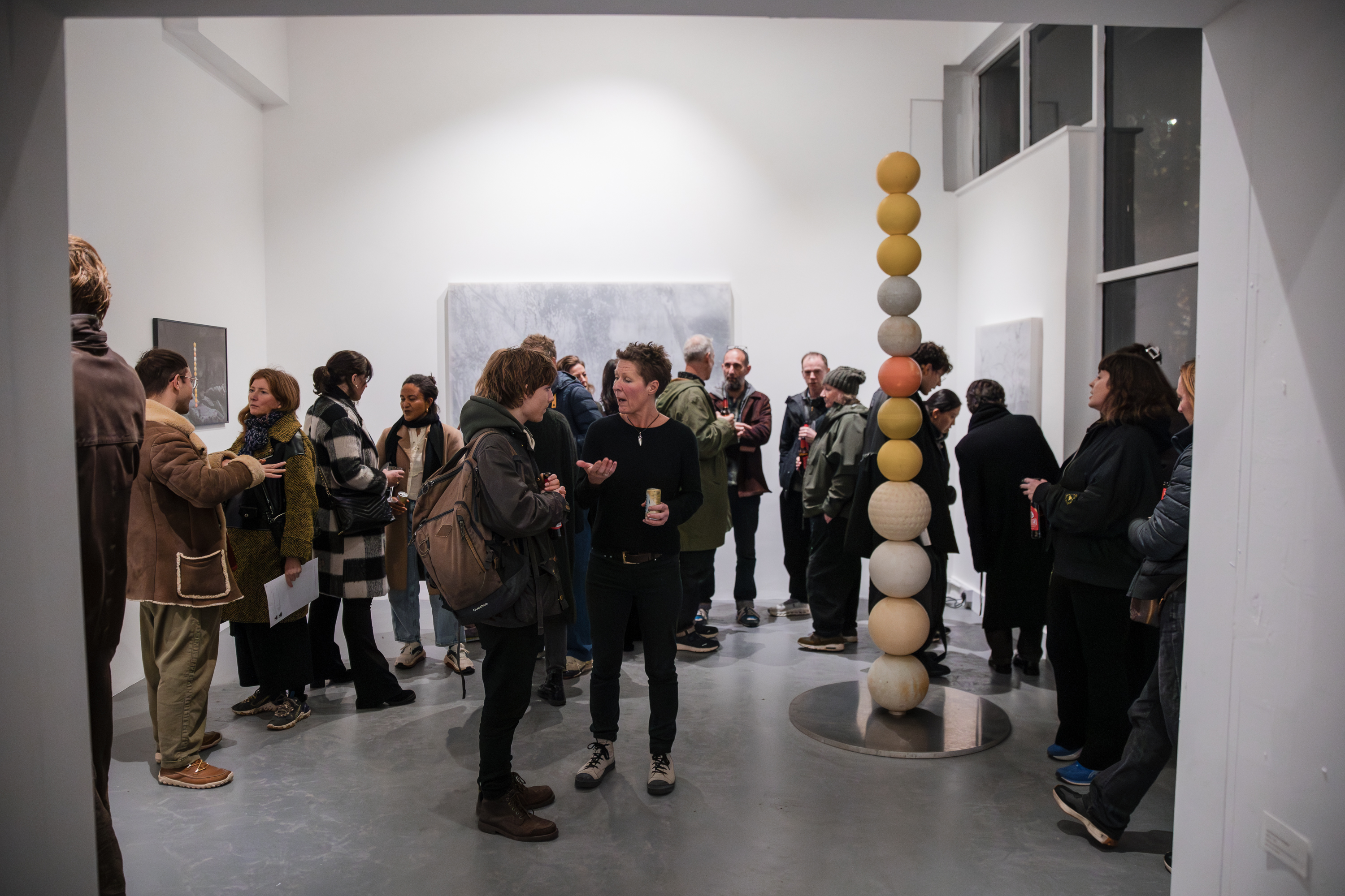 Vibrant art gallery in Proposition Studios for networking events and exhibitions.