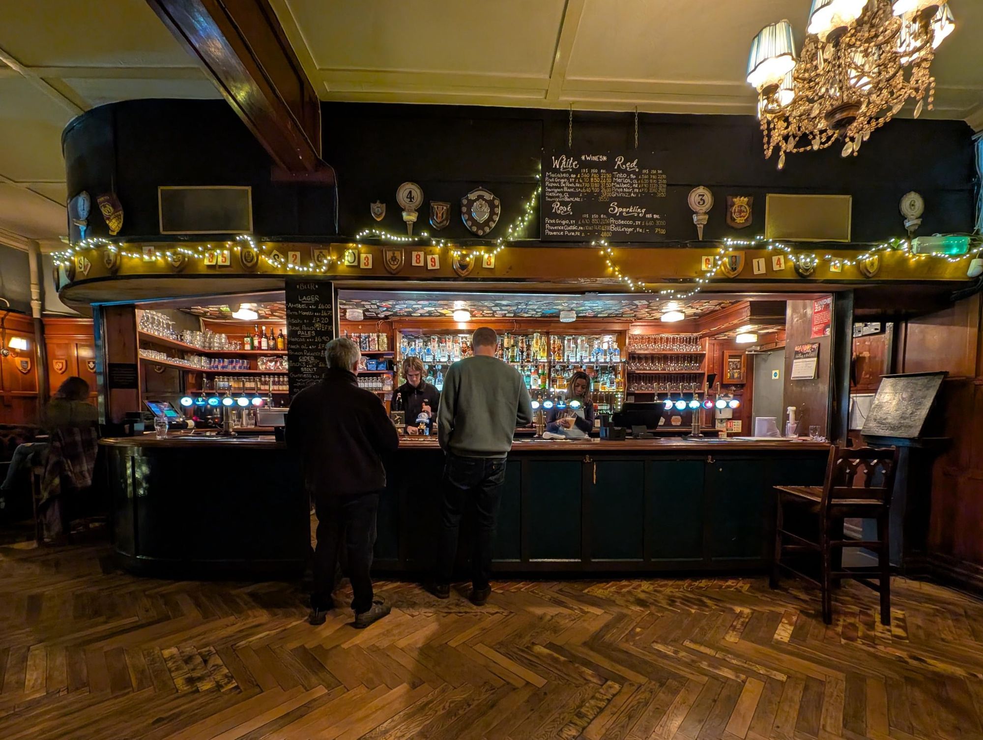 Cozy bar in Balham Bowls Club, perfect for networking events and social gatherings.