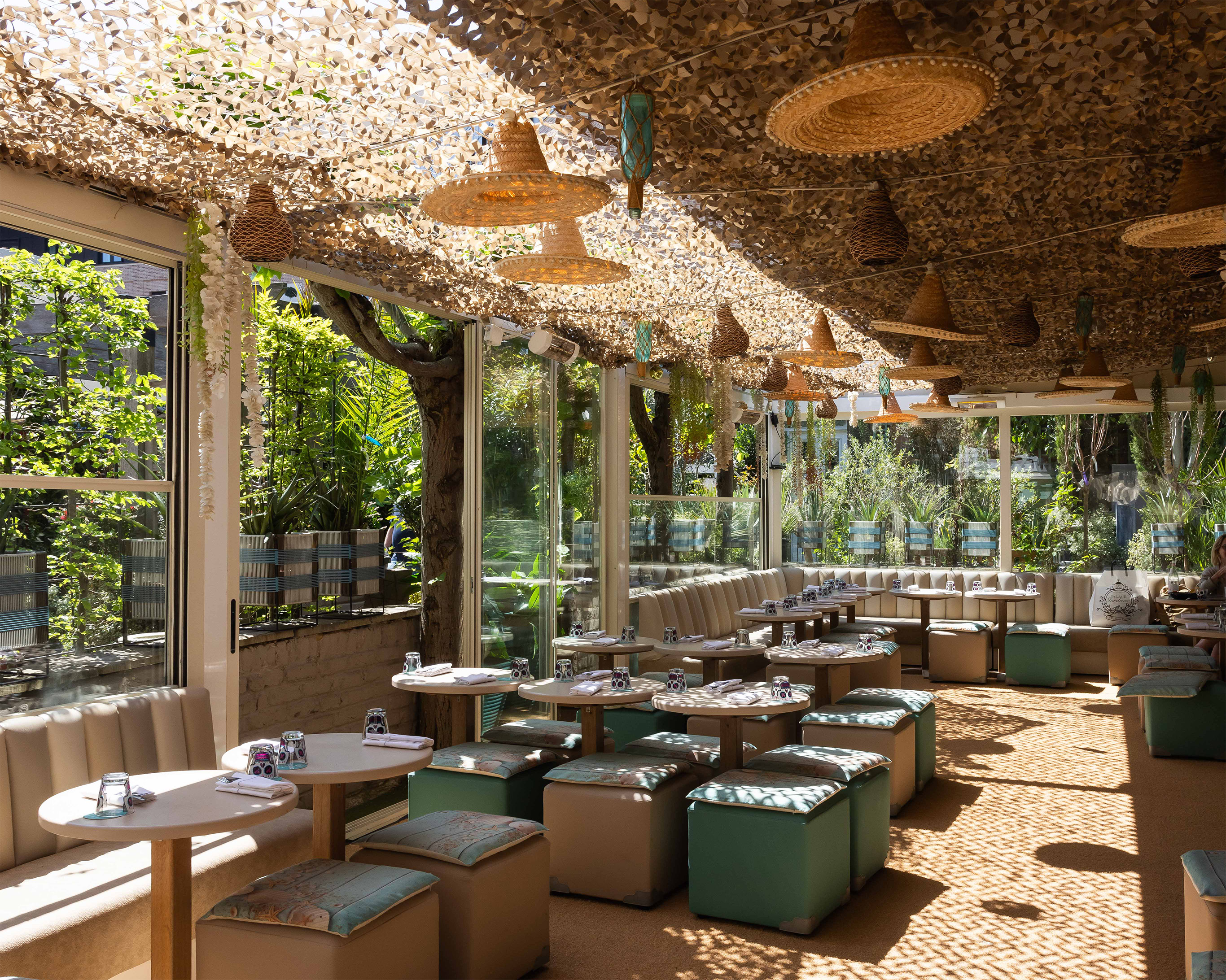 Vibrant dining space at Mezcalito Chelsea, ideal for meetings and events.