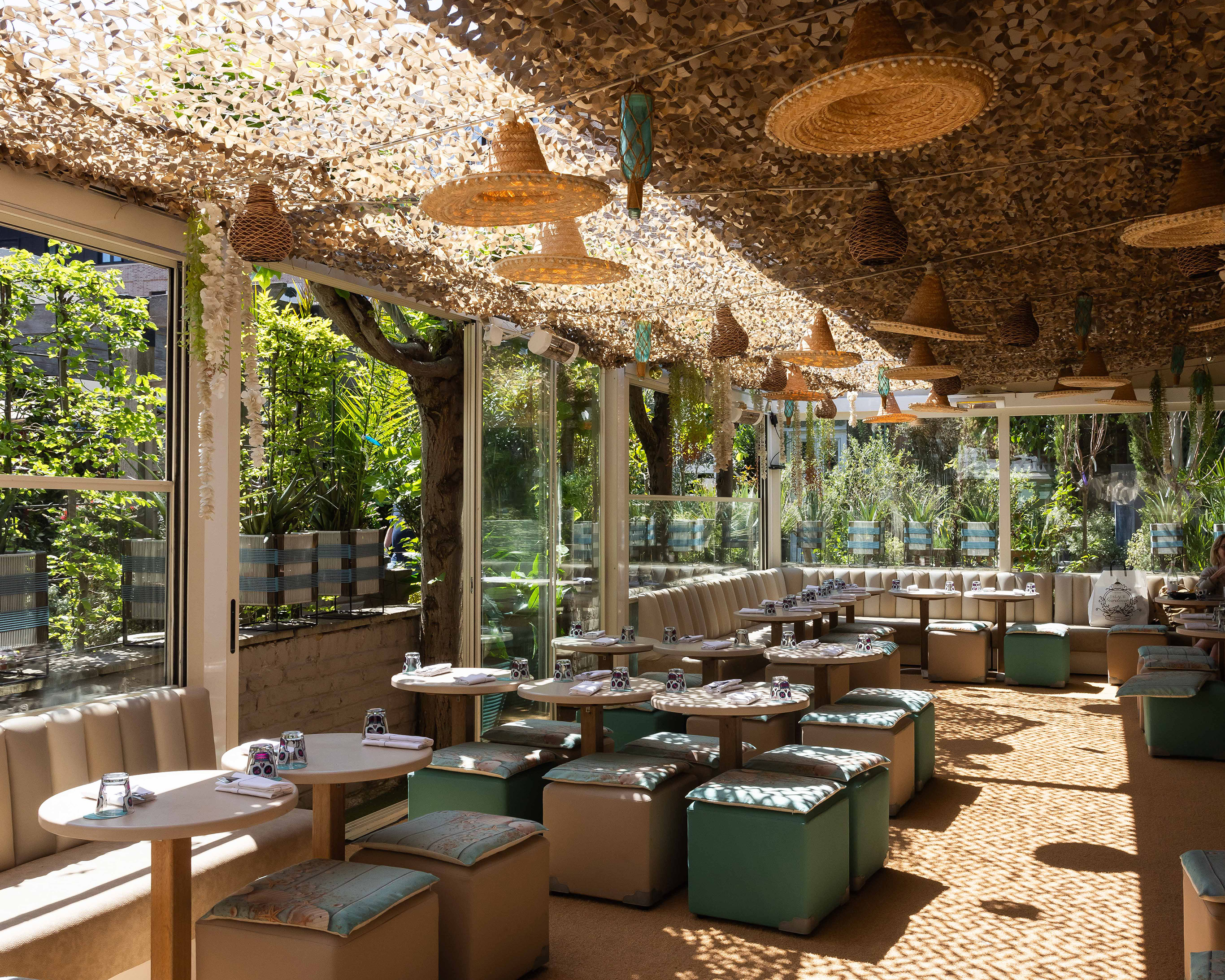 Mezcalito Chelsea terrace, tropical event space, party venue