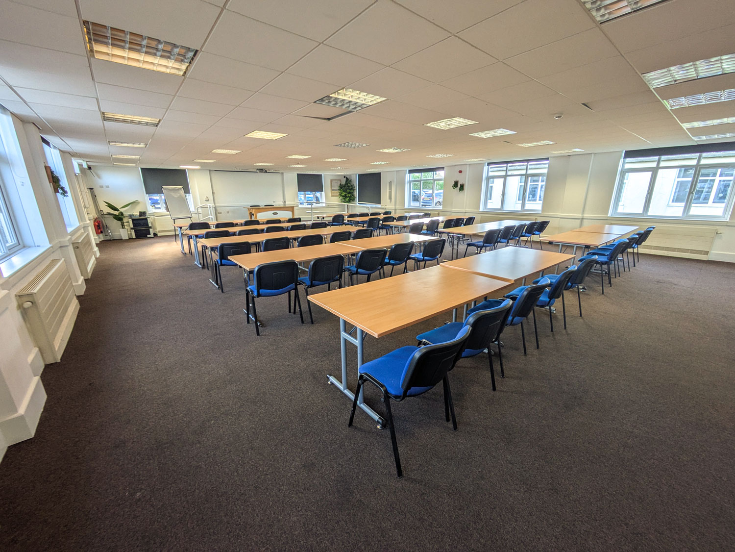 David Baker Room in Vassall Centre, spacious seminar venue with natural light.