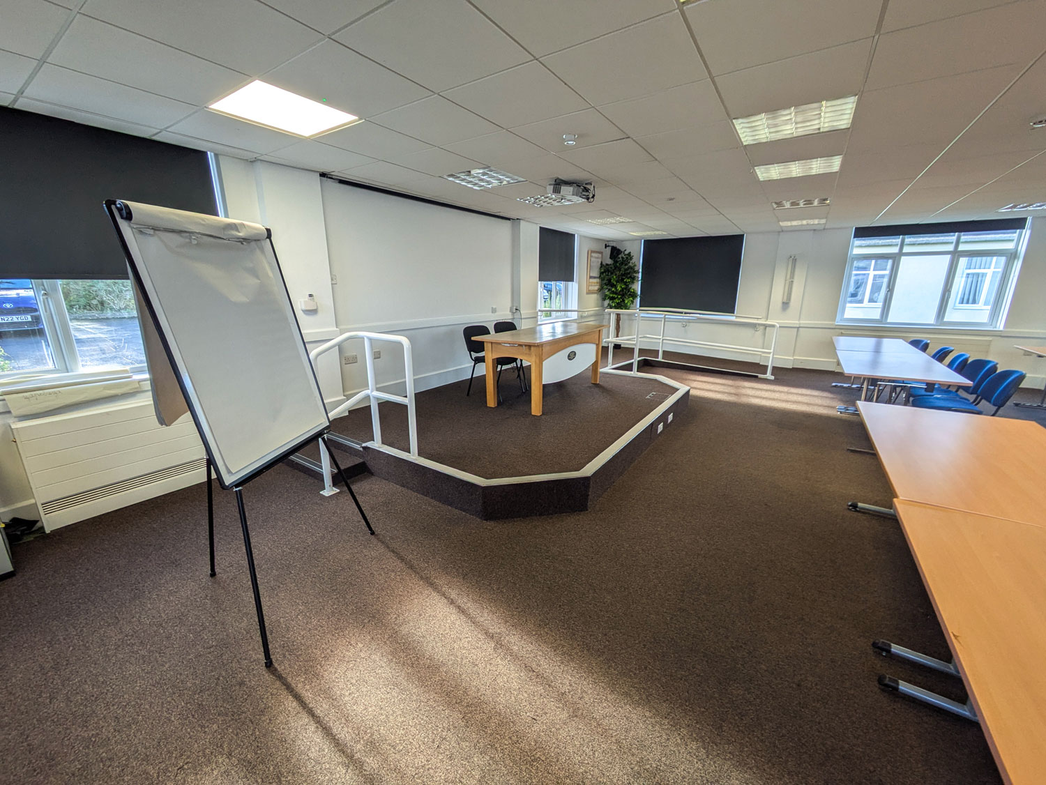 David Baker Room at Vassall Centre: versatile meeting space with natural light for workshops.