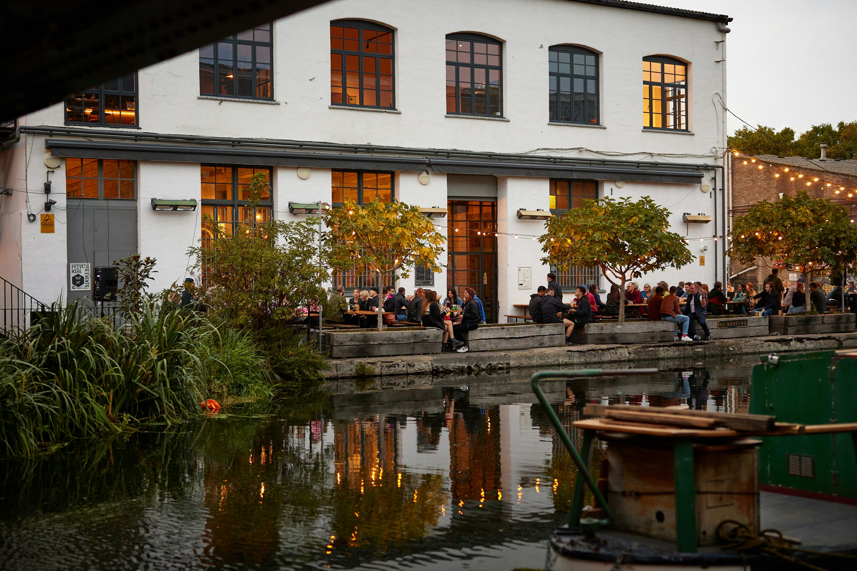 CRATE Brewery industrial venue for post-conference reception and corporate event networking.