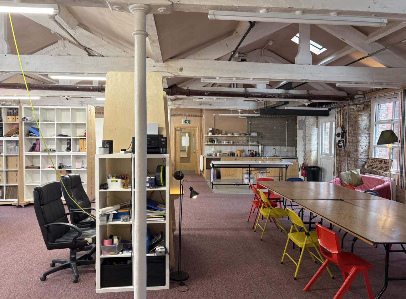 Versatile event space in From the Other studio, ideal for workshops and meetings.