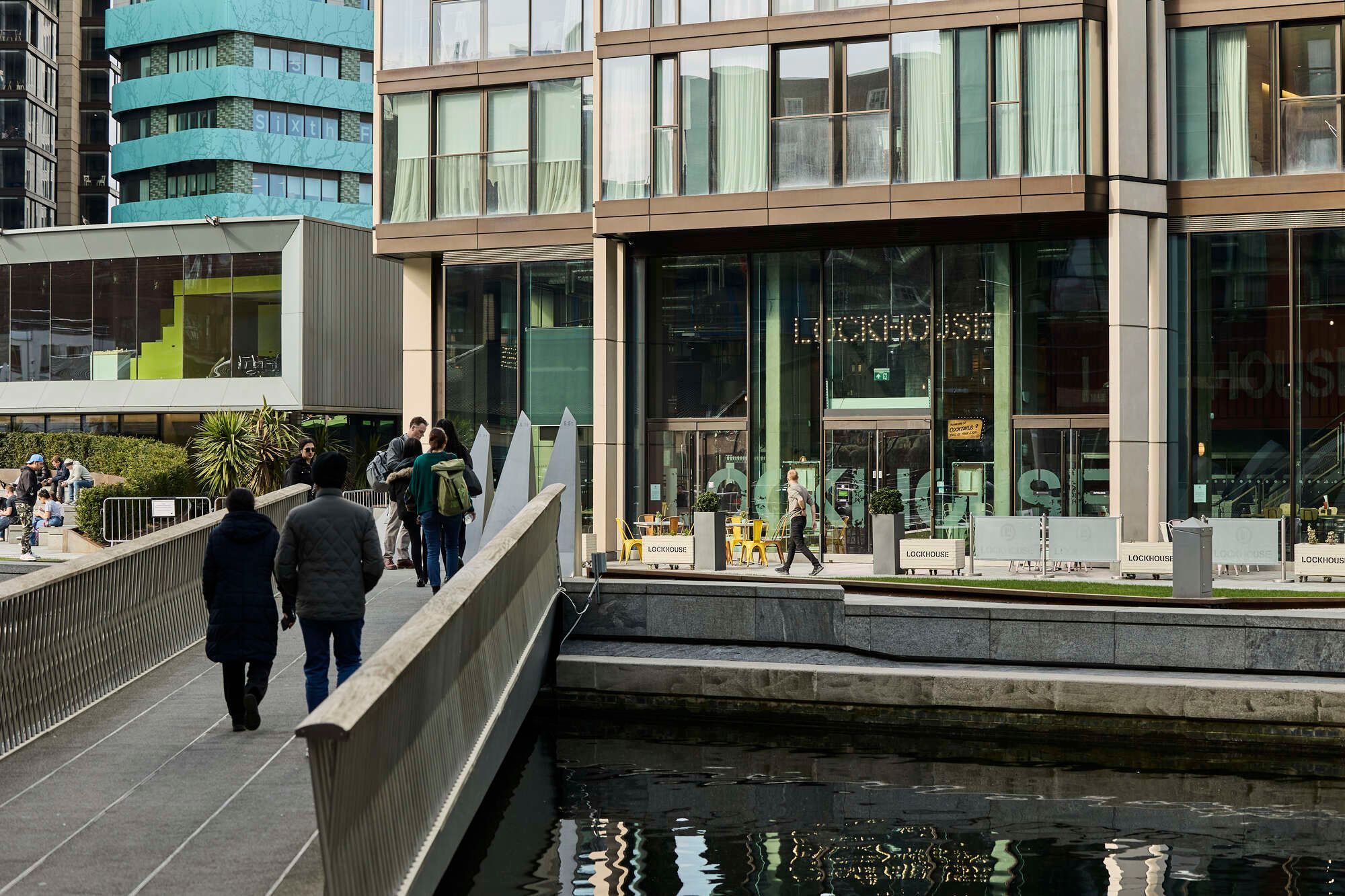 Contemporary Lockhouse venue near water, ideal for events and social gatherings.