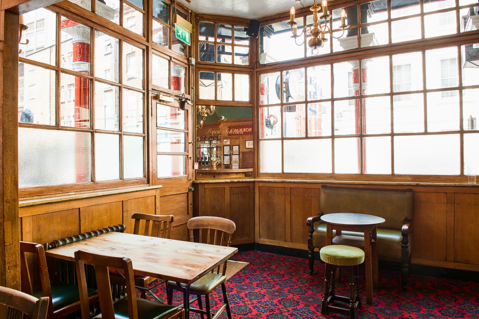 Cozy dining room at Coach & Horses ideal for meetings and networking events.