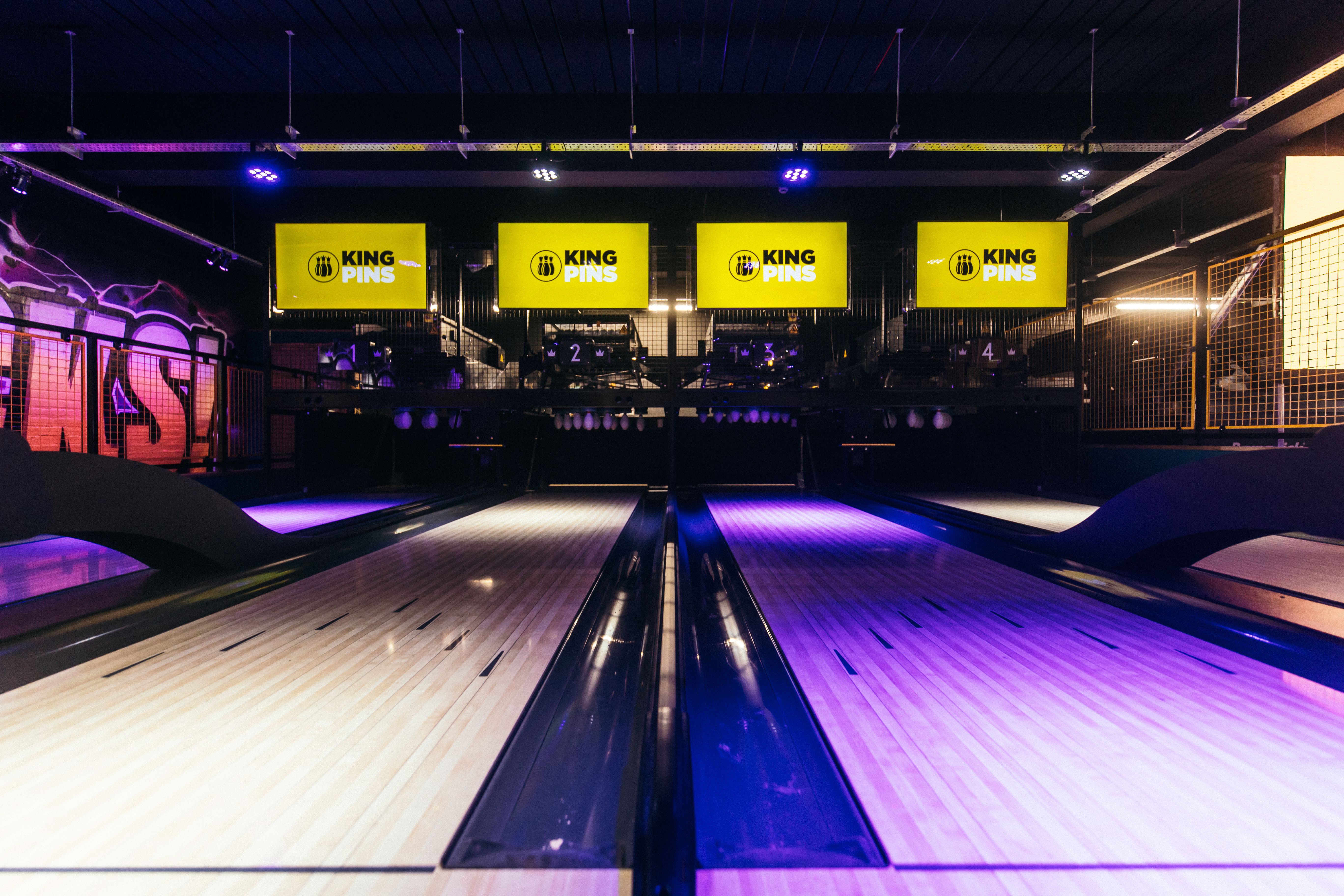 Duck Pin bowling alley in Belfast, featuring modern lanes for corporate events and team-building.