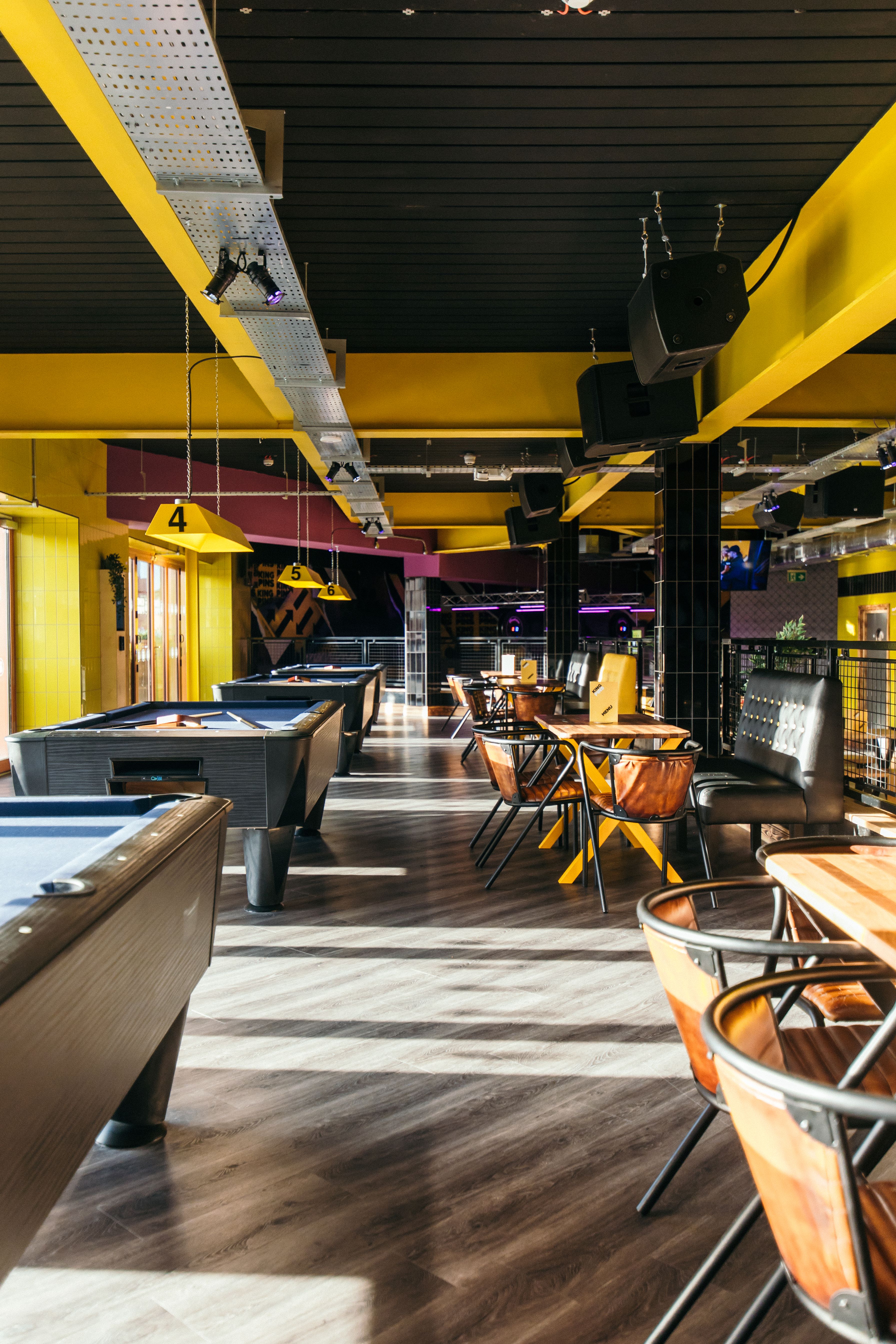 Vibrant event space with pool tables for networking and team-building in Belfast.
