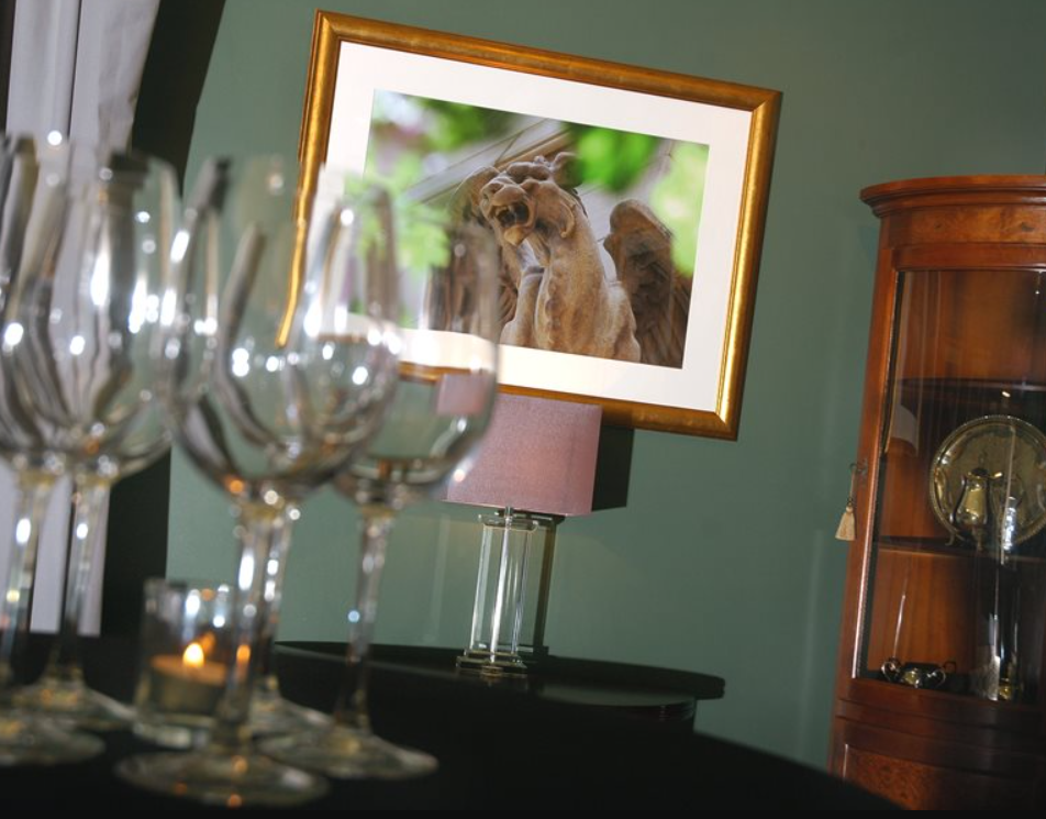 Elegant event space in Aspire Leeds with sophisticated artwork, perfect for upscale gatherings.