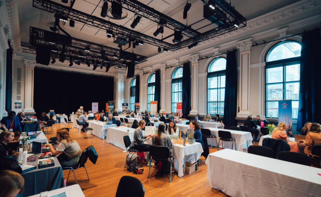 Vibrant networking event at St Nicholas Bristol with spacious layout and natural light.