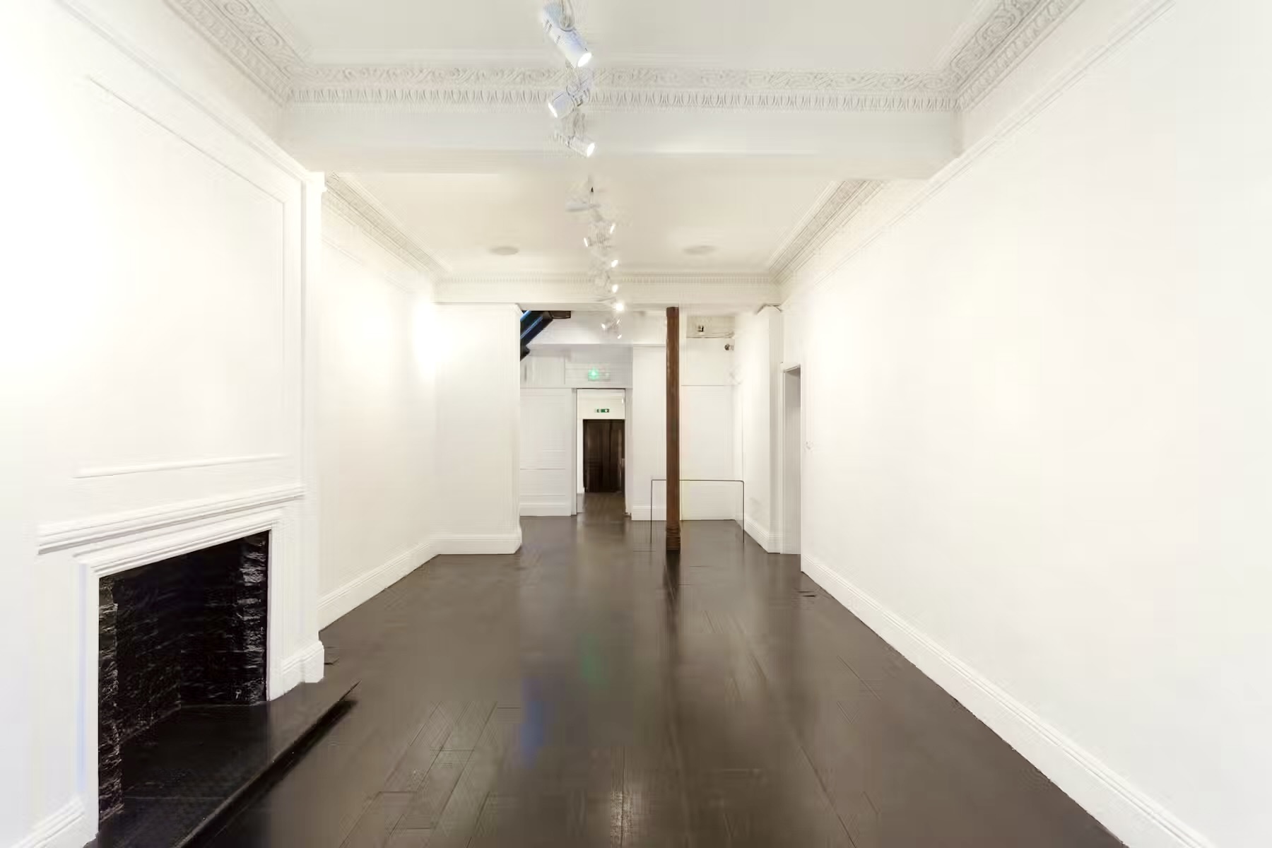 Versatile event space at 15 Bateman Street Soho with high ceilings for meetings and gatherings.