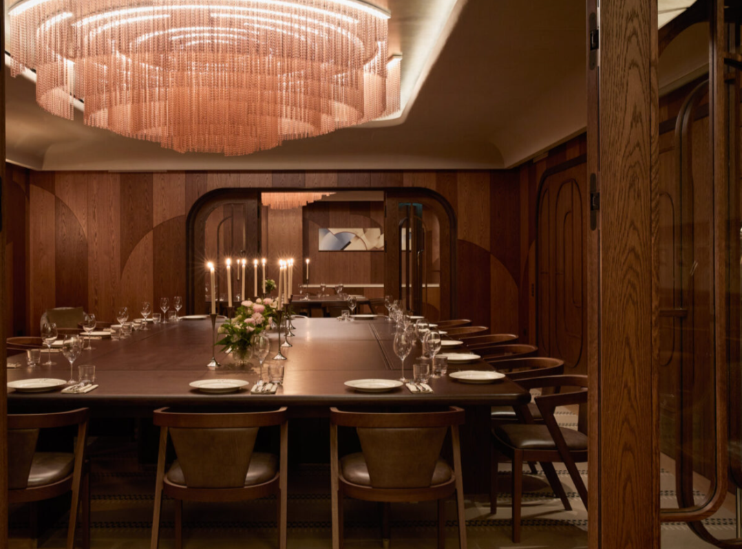 Talland Room at The Newman hotel, elegant private dining for corporate events and celebrations.