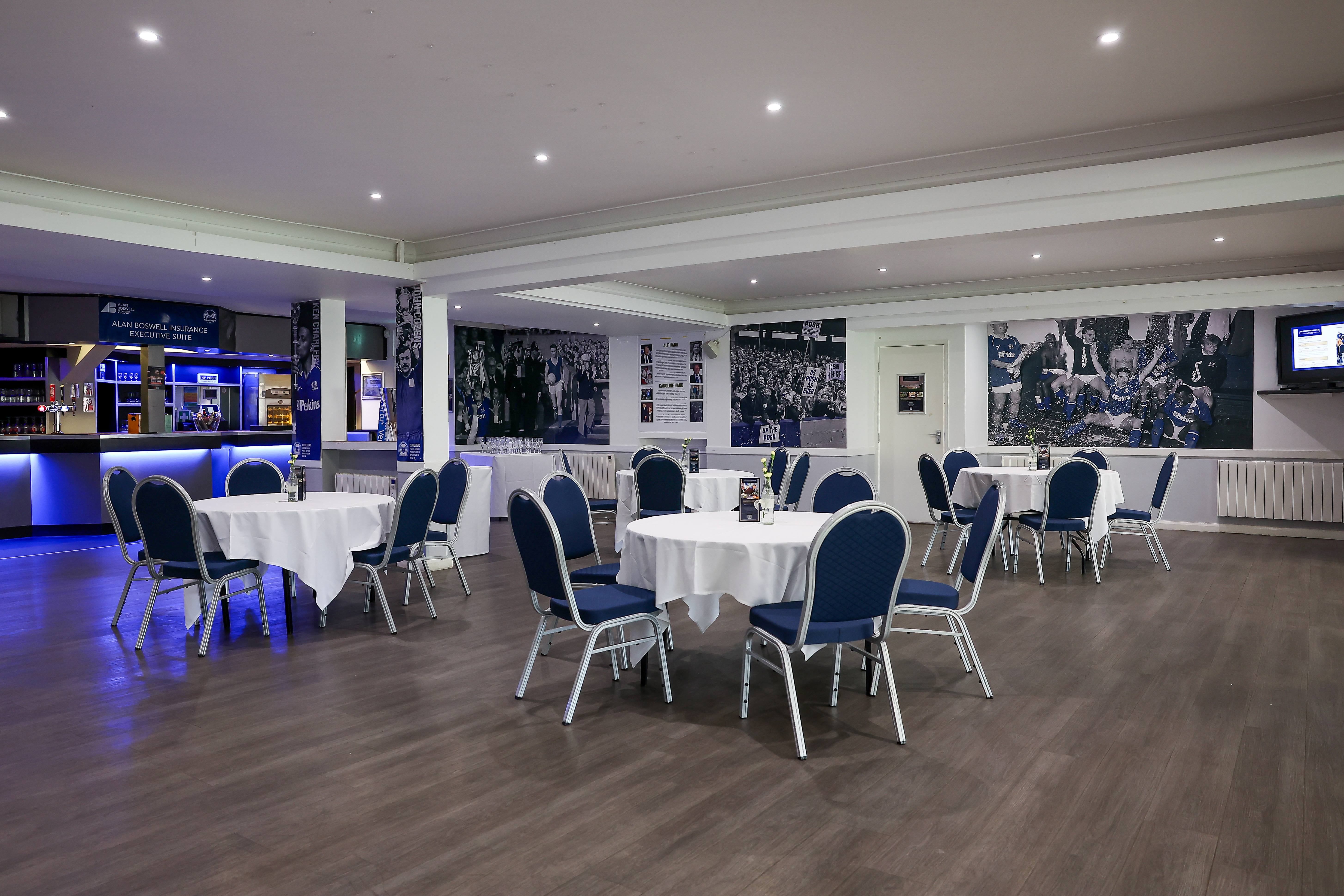 Executive Suite at Peterborough United for corporate banquet or event hire.