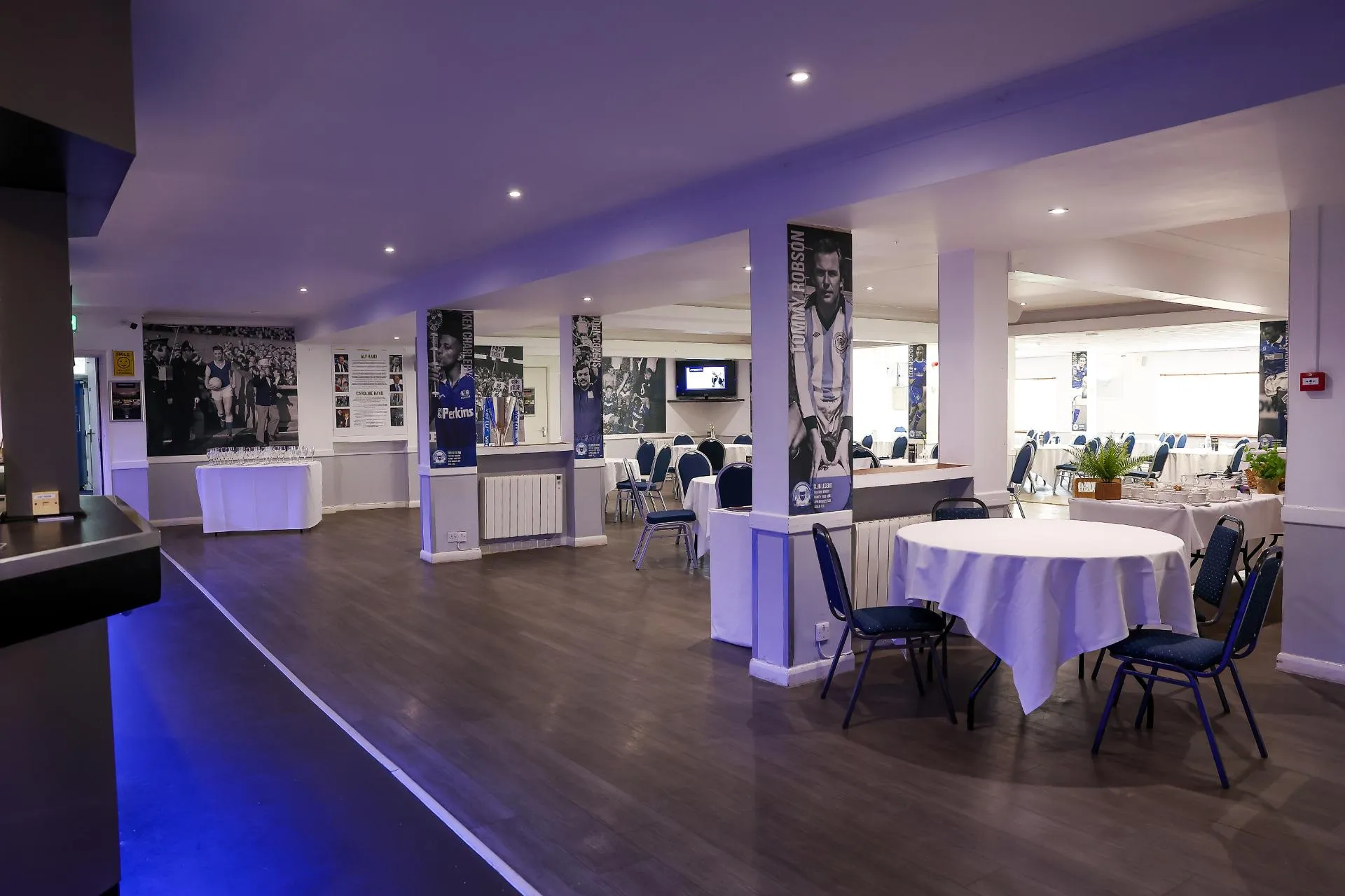 Executive Suite at Peterborough United FC, ideal for meetings and events with round tables.