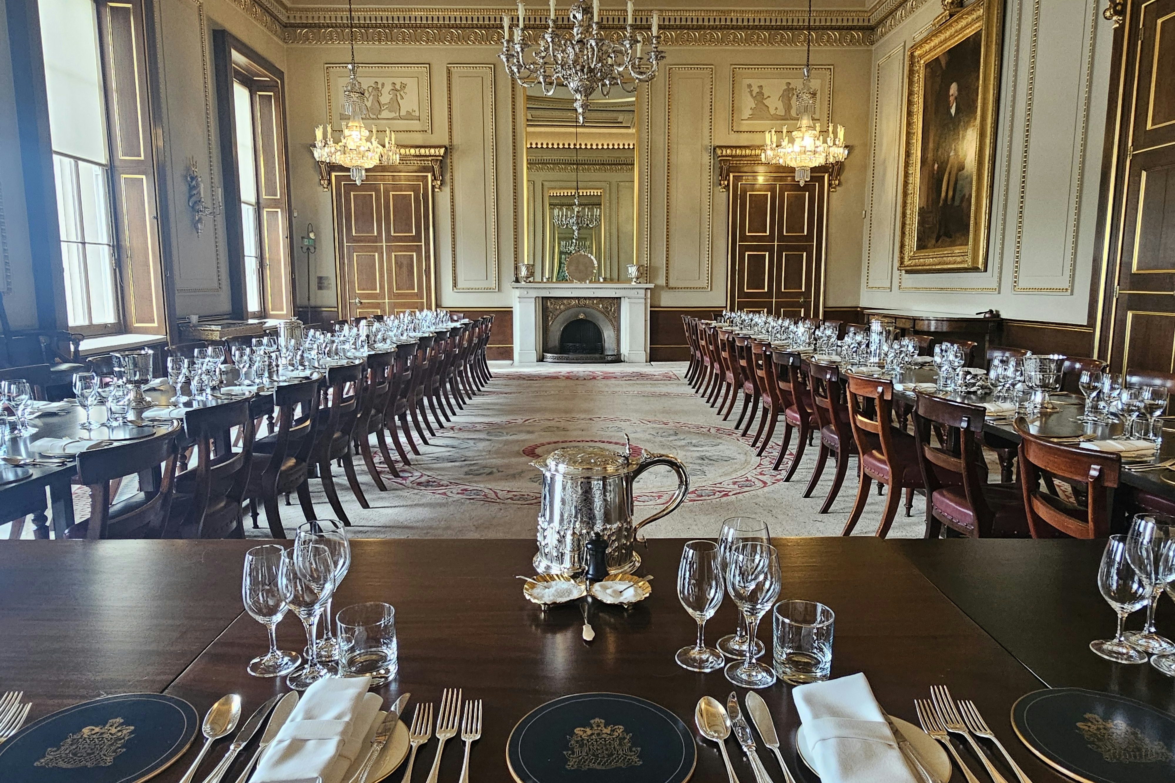 Banqueting Hall at Fishmongers' Hall with elegant table setting for upscale events