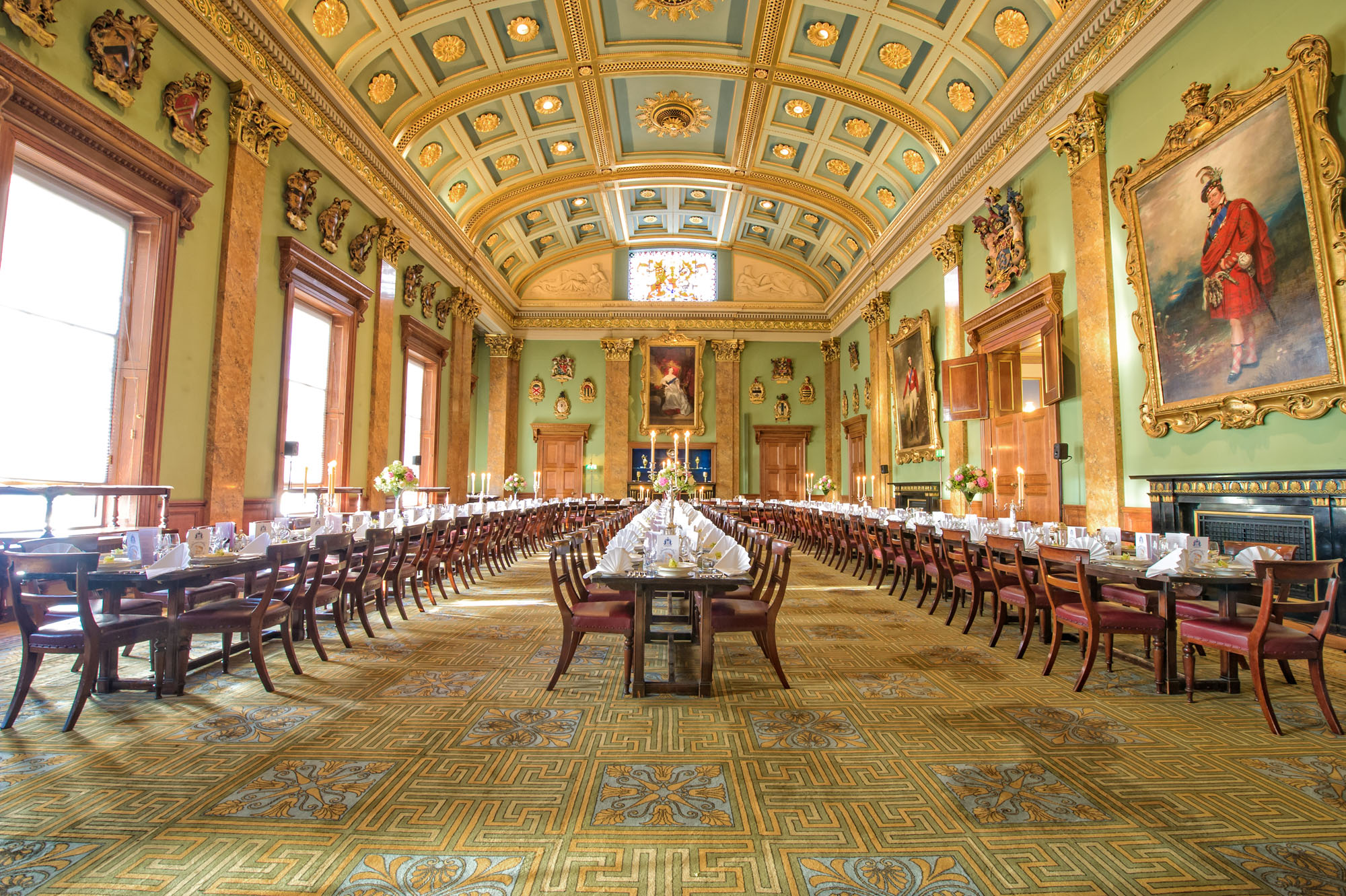 Elegant Banqueting Hall in Fishmongers' Hall, perfect for gala dinners and receptions.