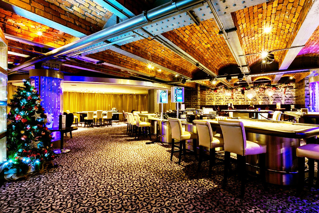 Stylish Icon Lounge at Manchester235, perfect for holiday parties and events.