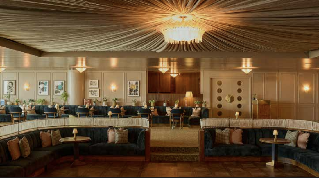 Elegant event space in White City House with plush seating, ideal for meetings and receptions.