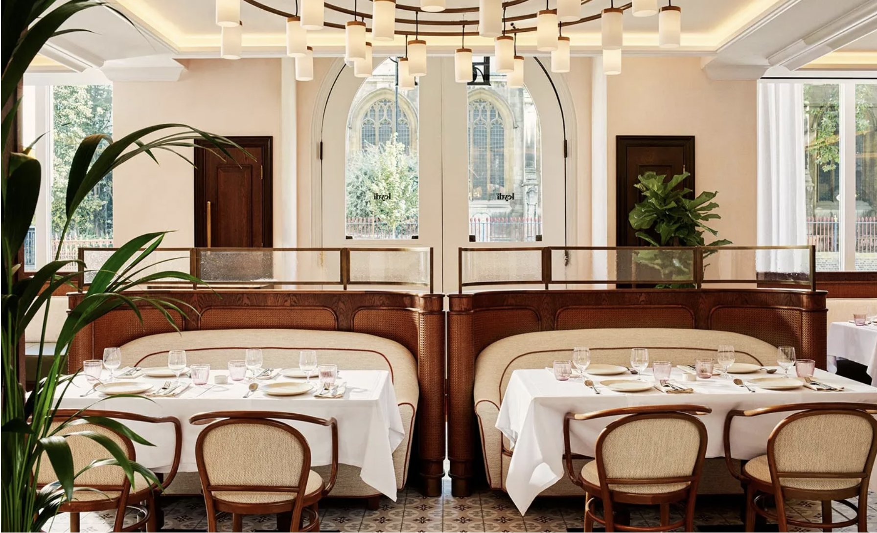 Elegant Leydi restaurant, plush seating, perfect for meetings and events.