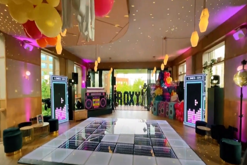 The Playroom event space with LED dance floor for immersive brand activations and corporate parties.
