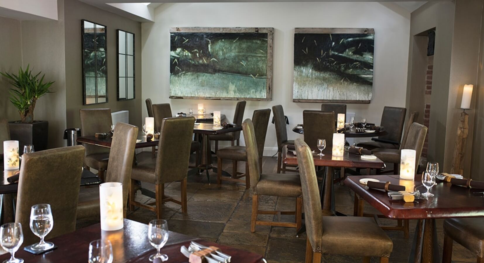 Tasting Room at Restaurant Sat Bains: elegant dining for intimate events and meetings.