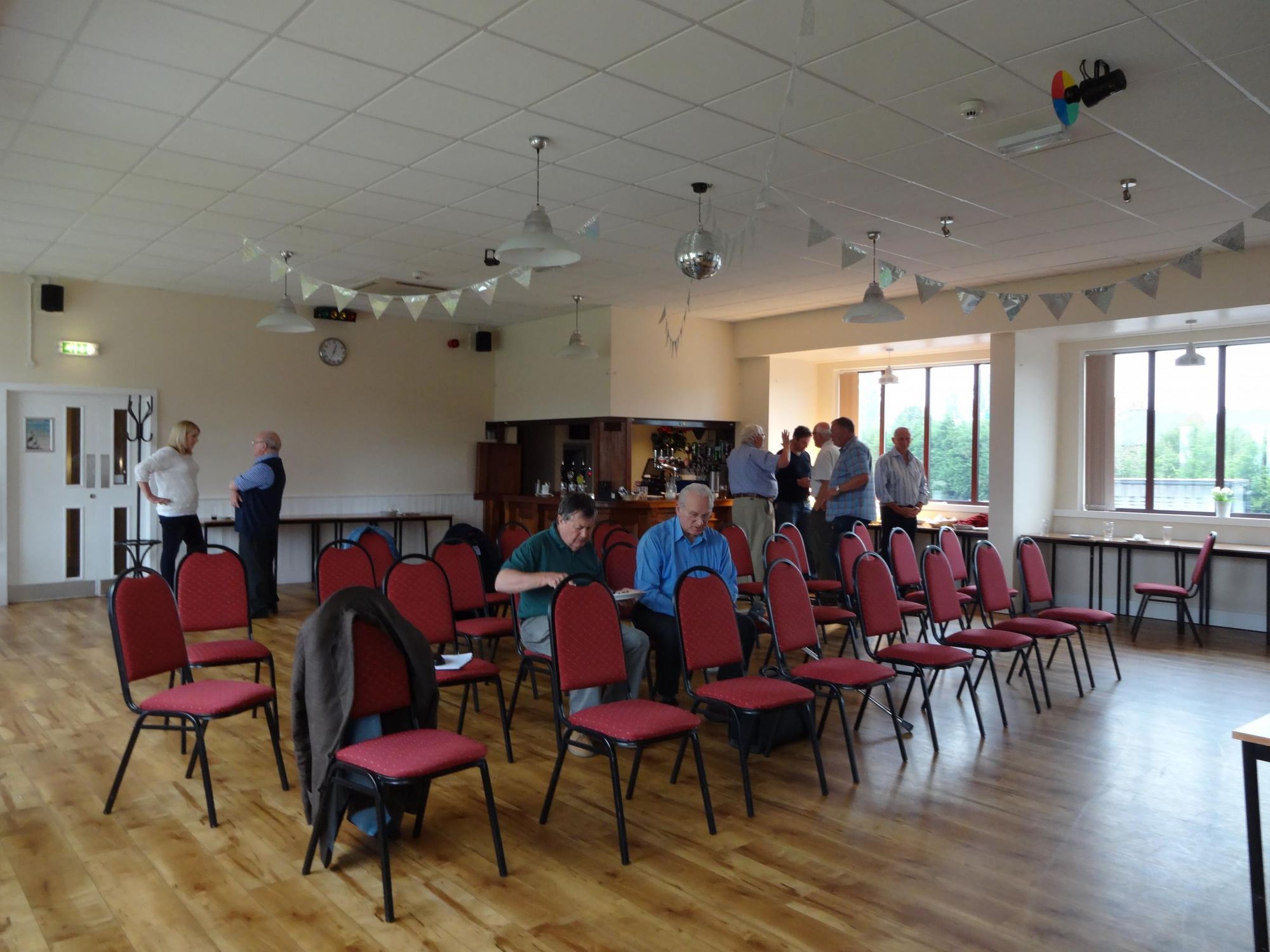 Upstairs function room at The Larwood & Voce, featuring casual seating for meetings.