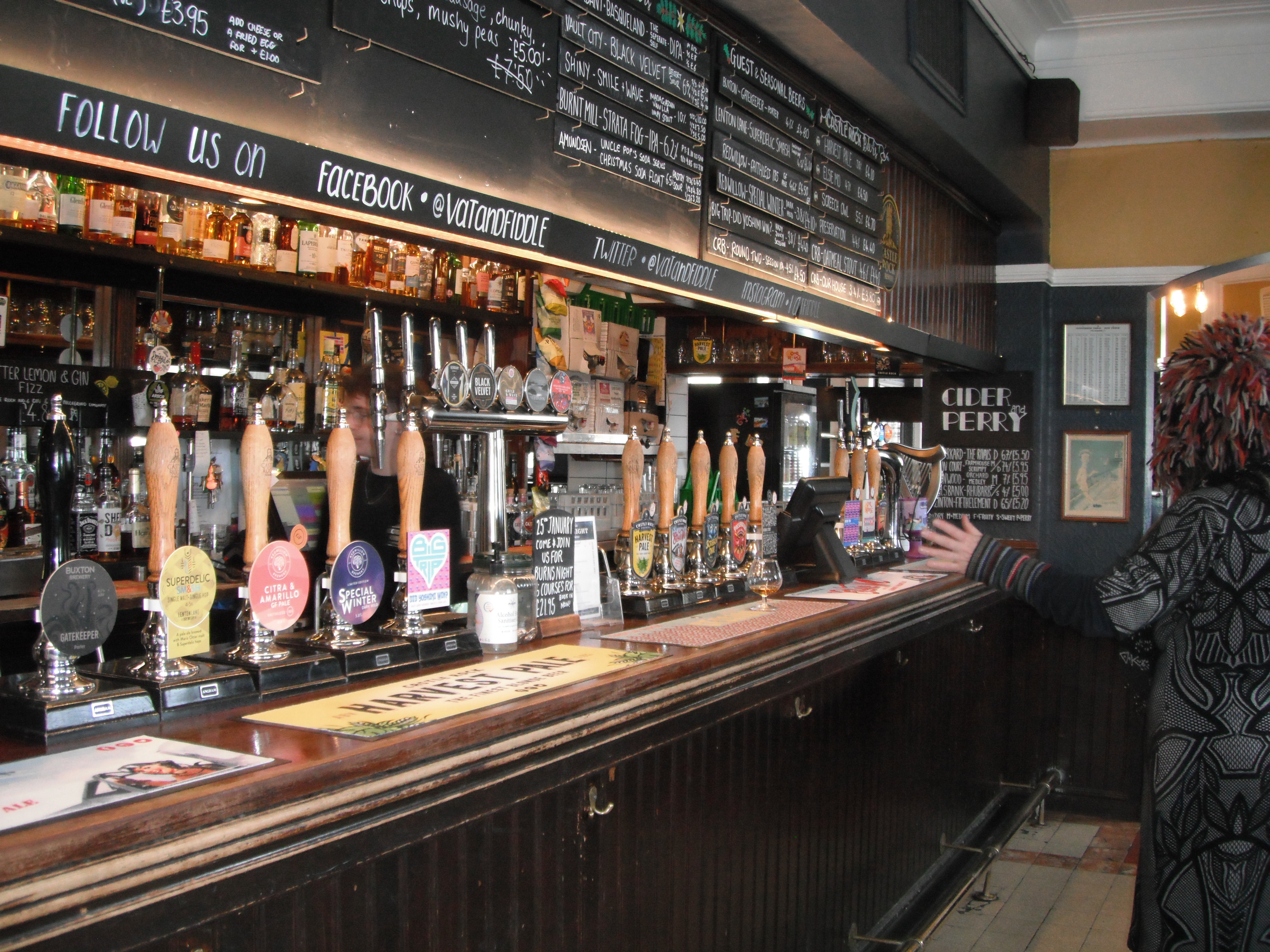 The Old Cold Store bar with diverse taps, perfect for networking events and team building.