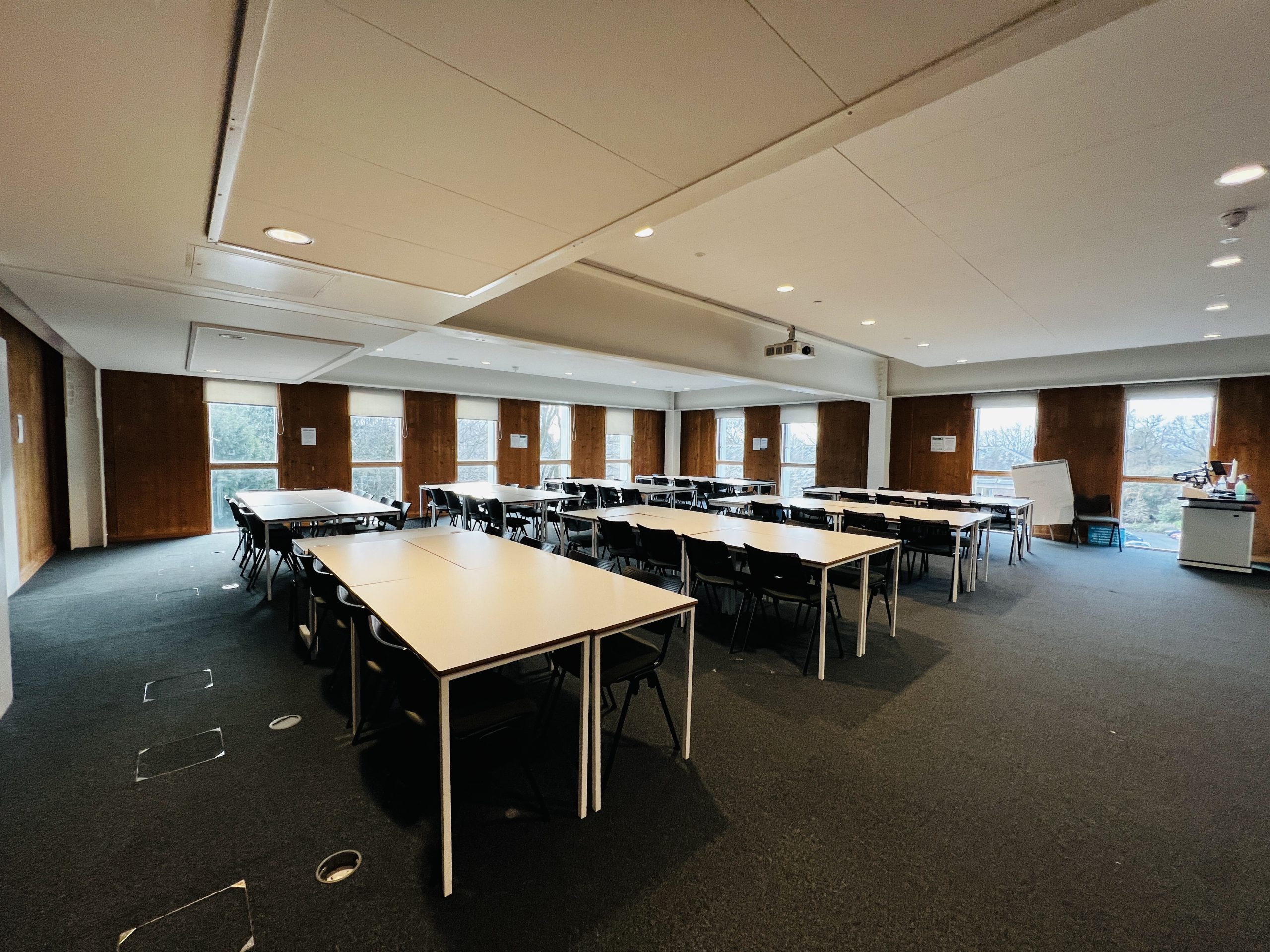 Meeting Room One at Lakeside Arts: spacious, well-lit space for workshops and meetings.