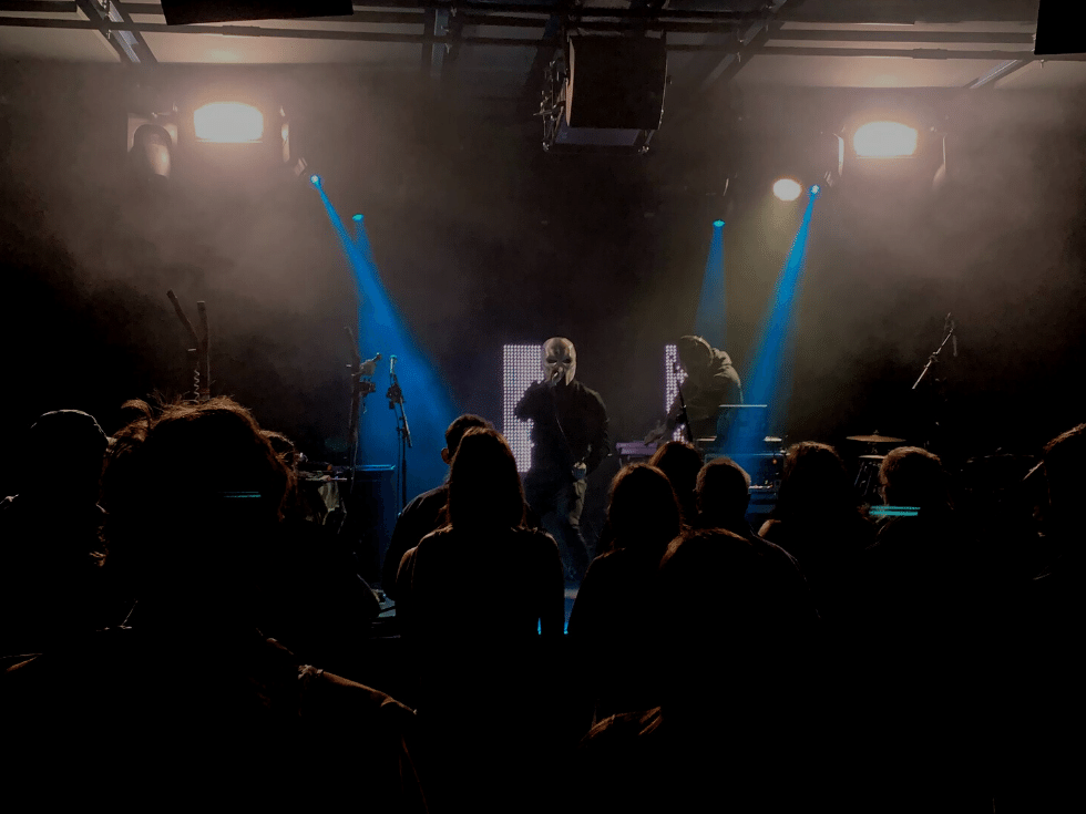 Dynamic live performance at Metronome's Main Stage with vibrant lighting and engaged audience.