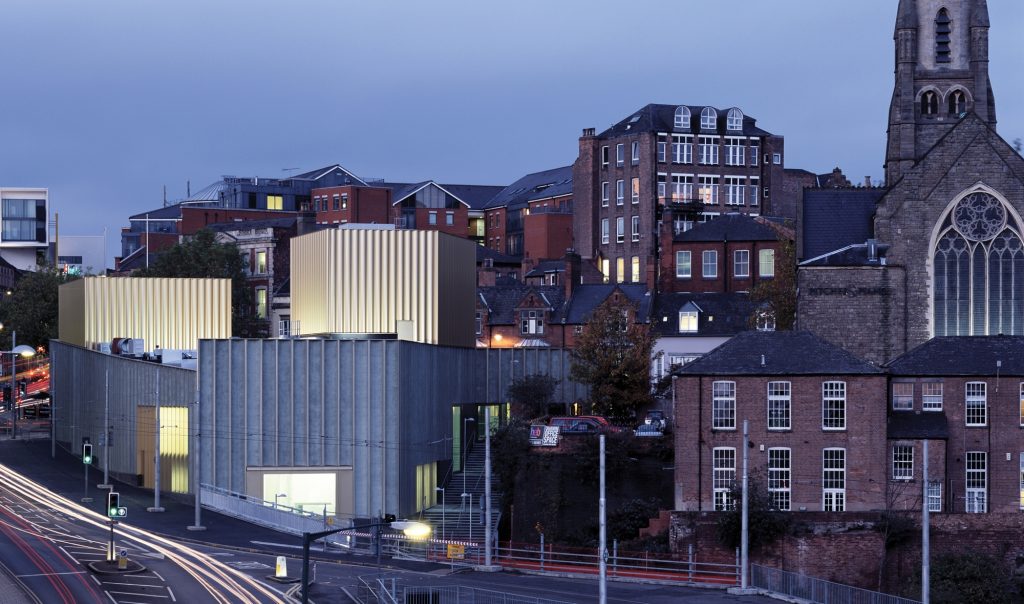 Modern event venue at Nottingham Contemporary with natural light for conferences and workshops.
