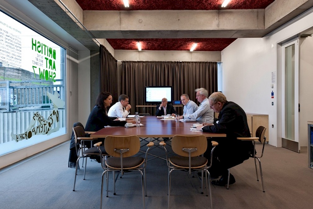 Modern meeting room at Nottingham Contemporary, ideal for professional gatherings and presentations.