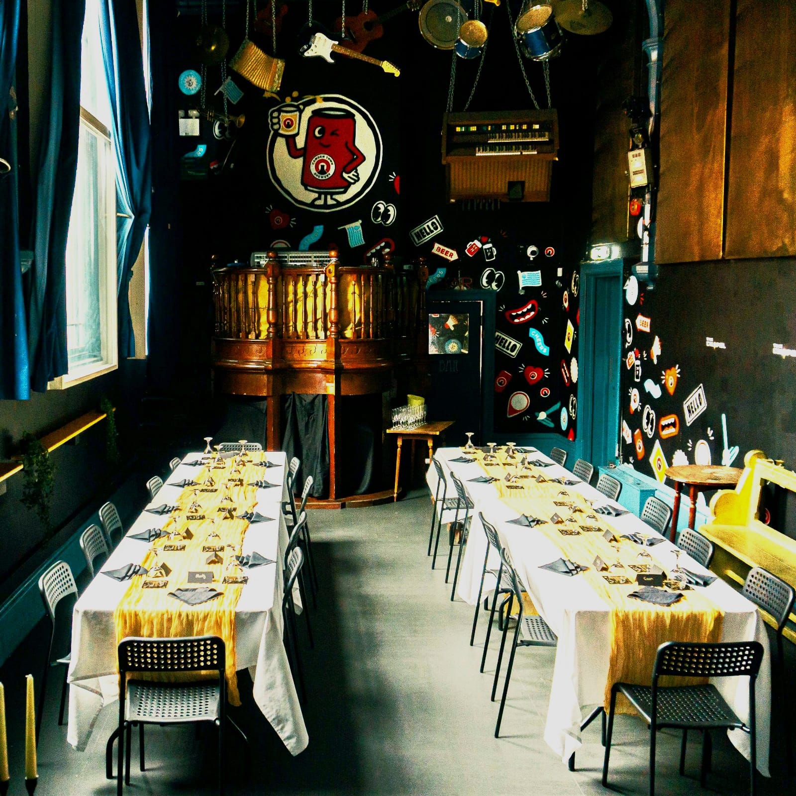 The Chapel in The Angel Microbrewery, intimate event space with unique architecture.