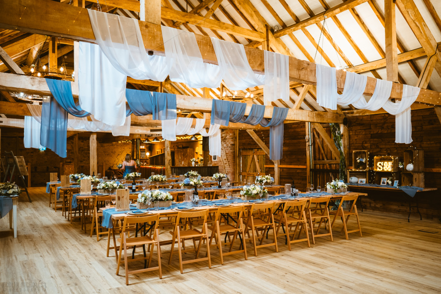 Flynn's Room at The Bell Inn: rustic barn venue with elegant decor for weddings and receptions.