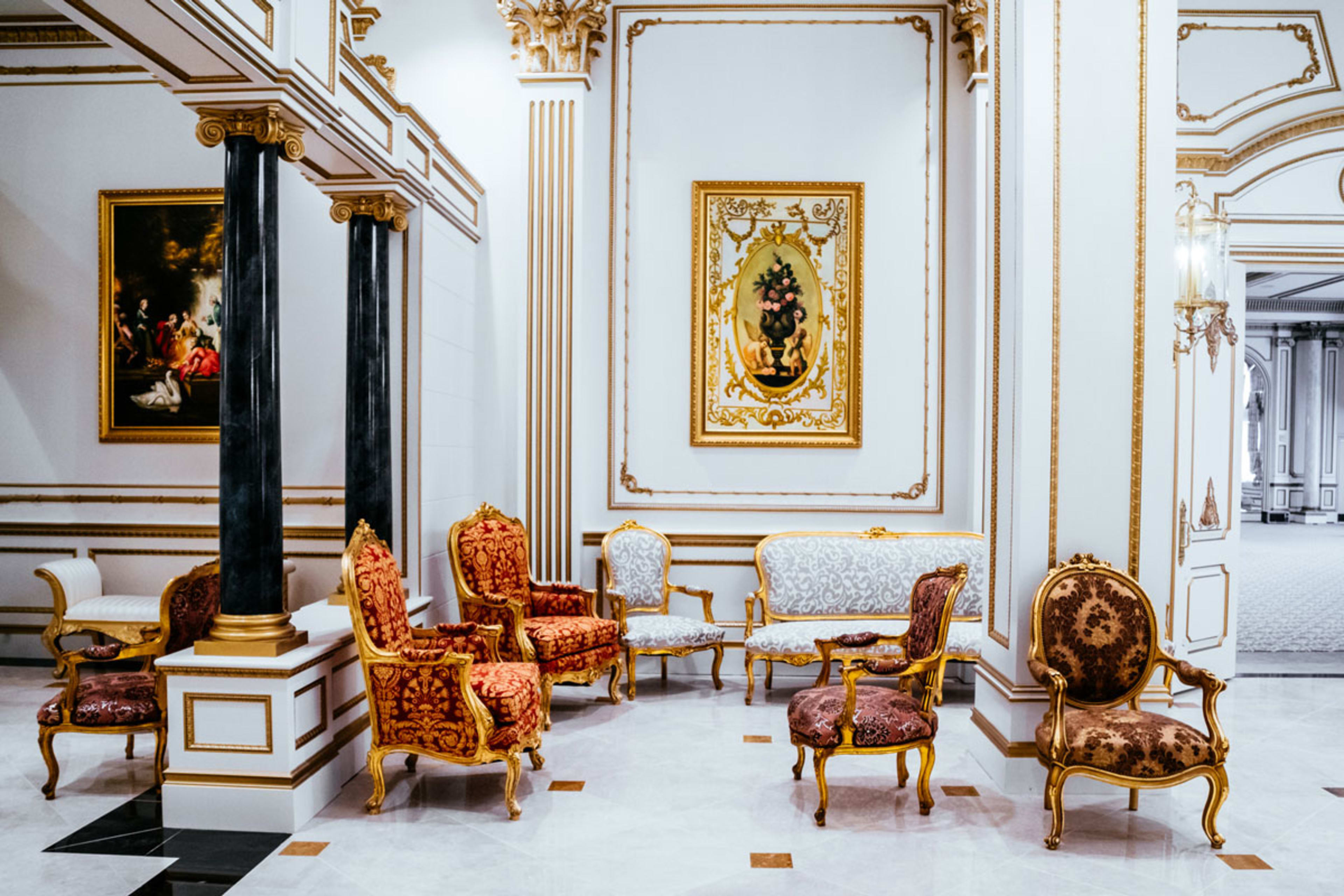 Elegant seating area in The Palais Nottingham, perfect for upscale events and networking.
