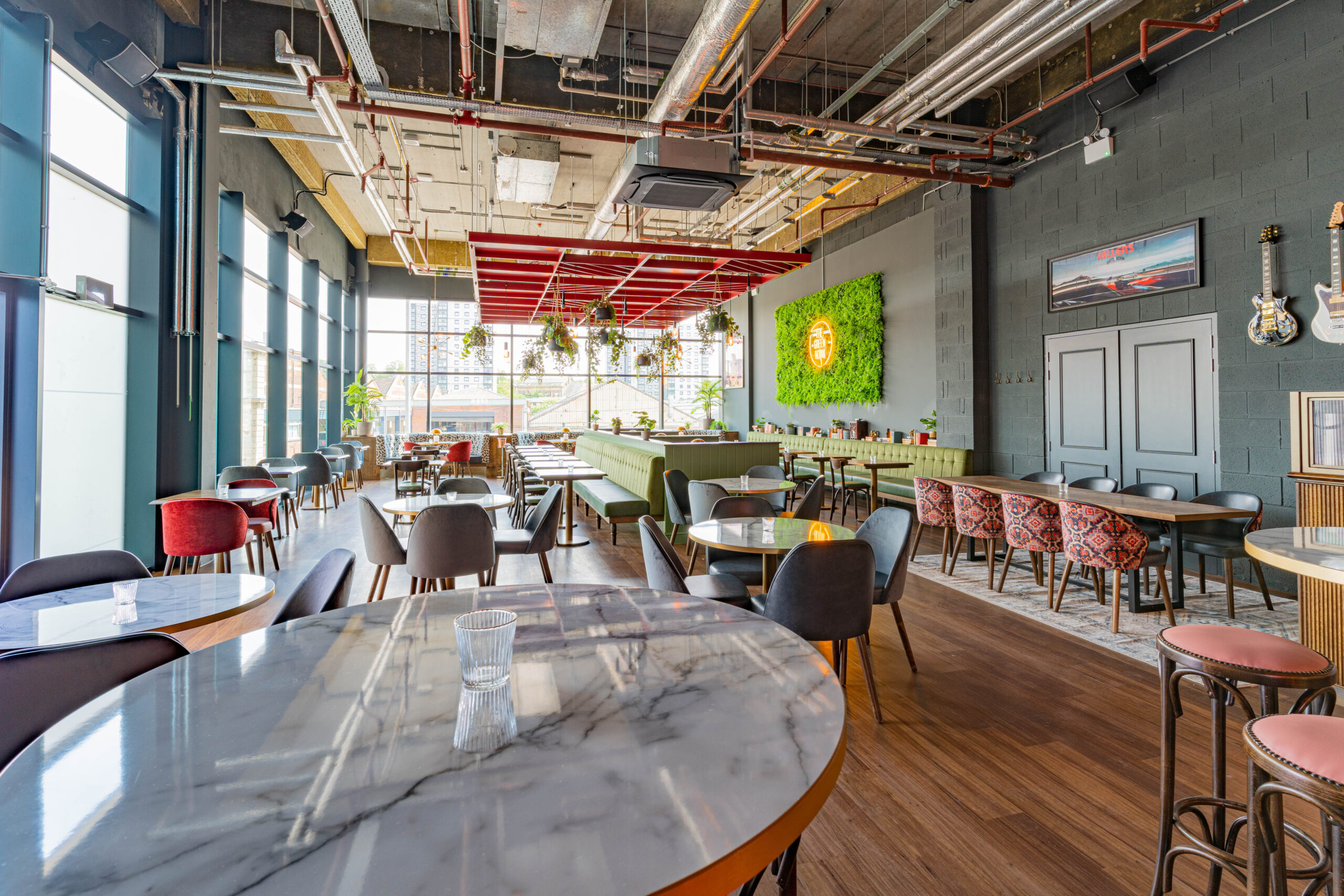 Modern Bar 1946 at Motorpoint Arena Nottingham, ideal for events with stylish seating.