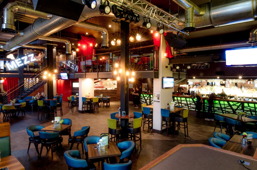 Saltbox Bar at Motorpoint Arena Nottingham, vibrant venue for events and meetings.