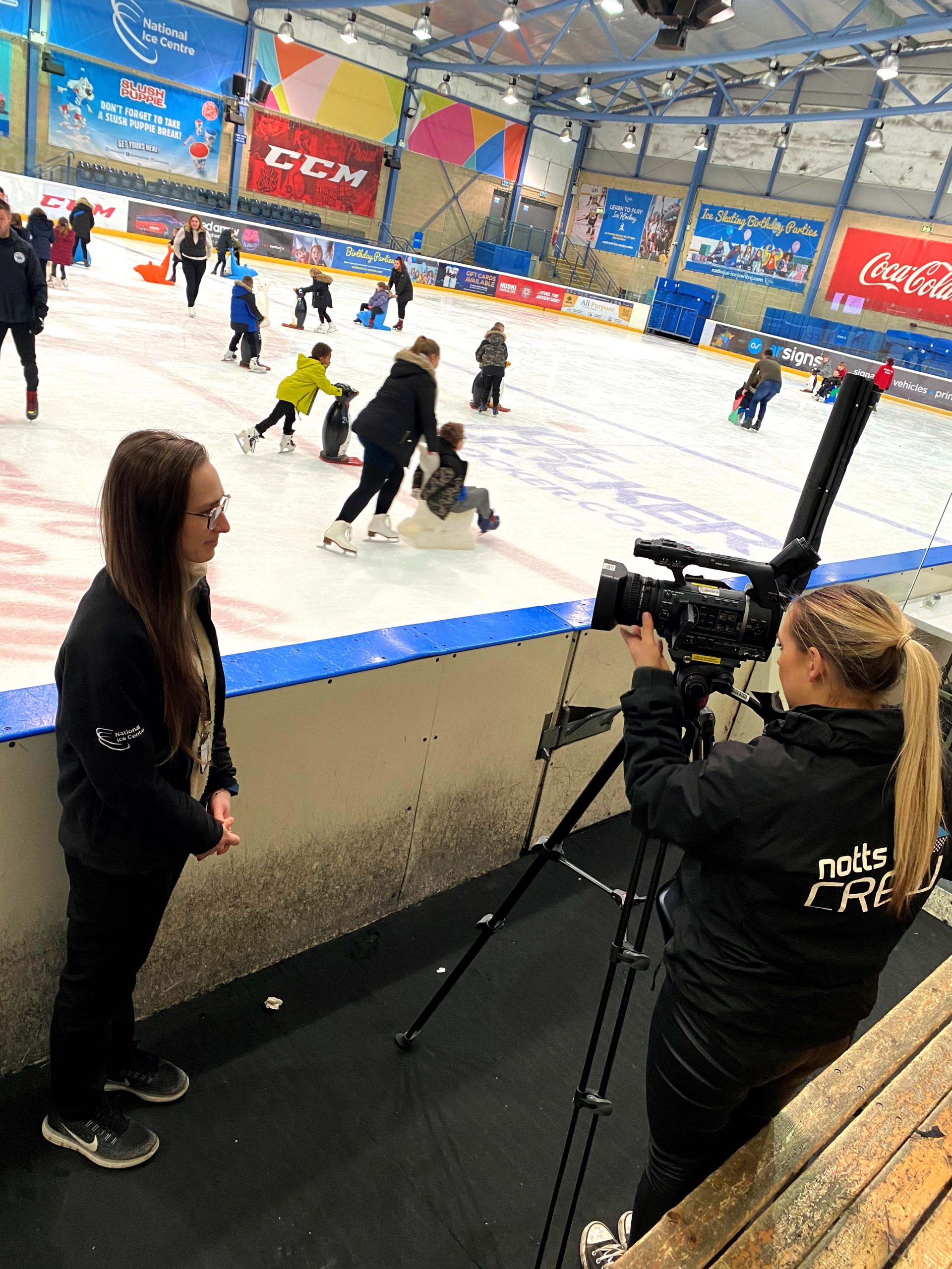 Ice skating at National Ice Centre, perfect for corporate events and team building.