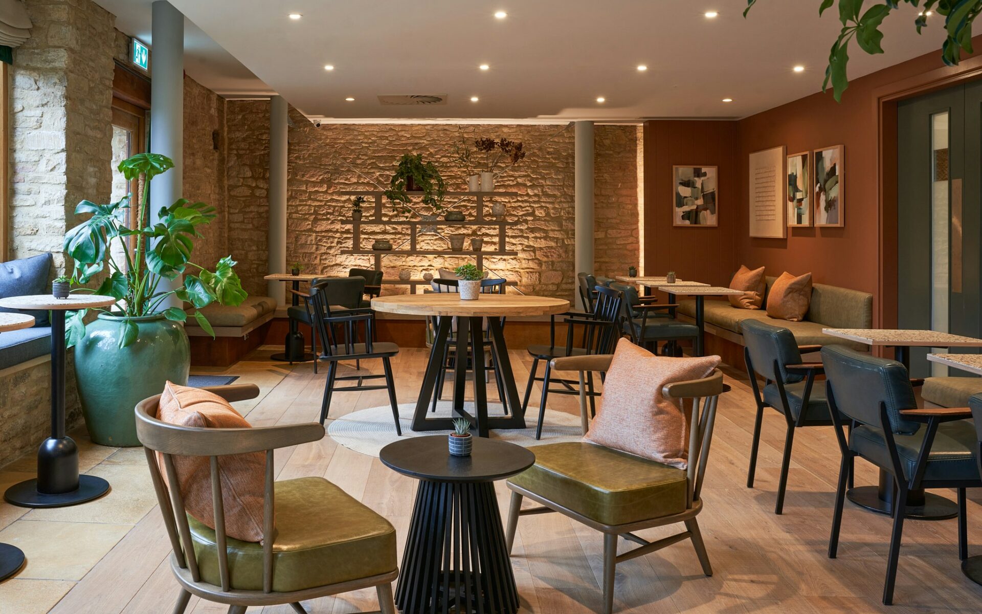 Private Dining Barn at Calcot & Spa, cozy venue for small gatherings and meetings.