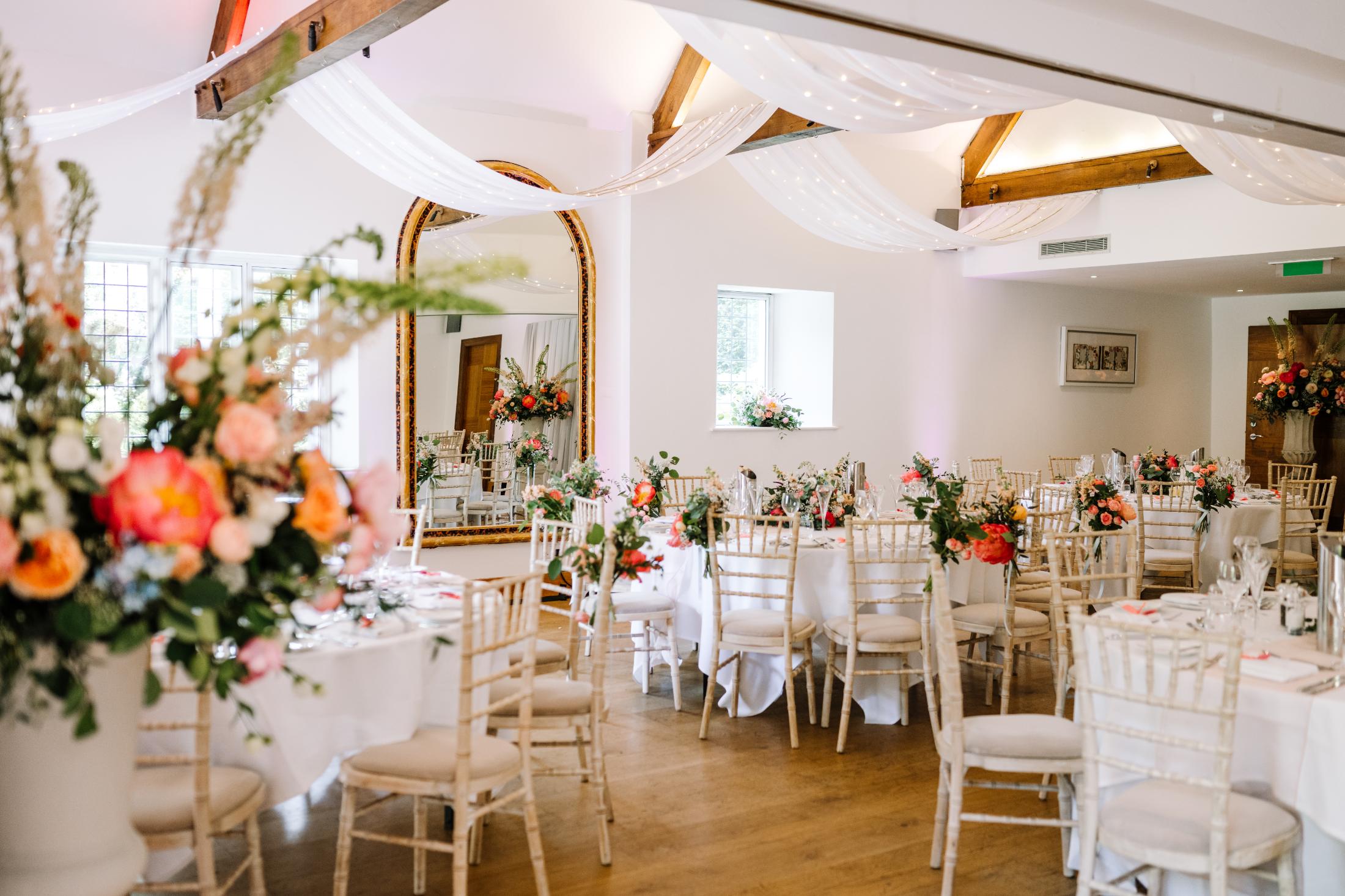 Elegant Montrose Suite, Cotswold Hotel; ideal for weddings and upscale events.