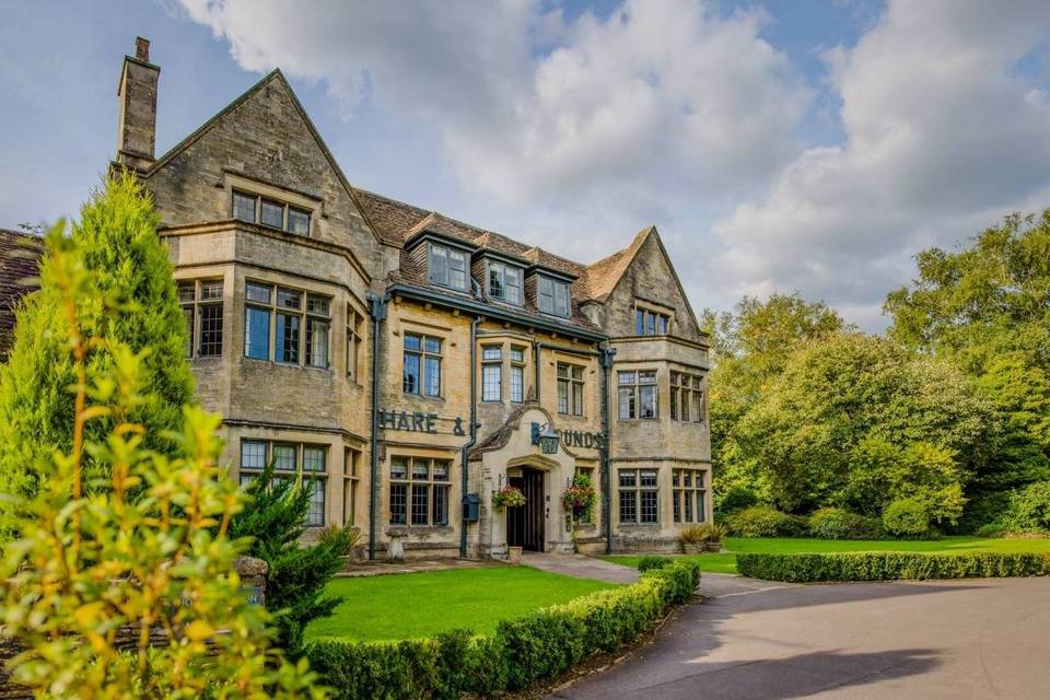 Historic Westonbirt Room at The Hare & Hounds Hotel, ideal for upscale meetings and events.