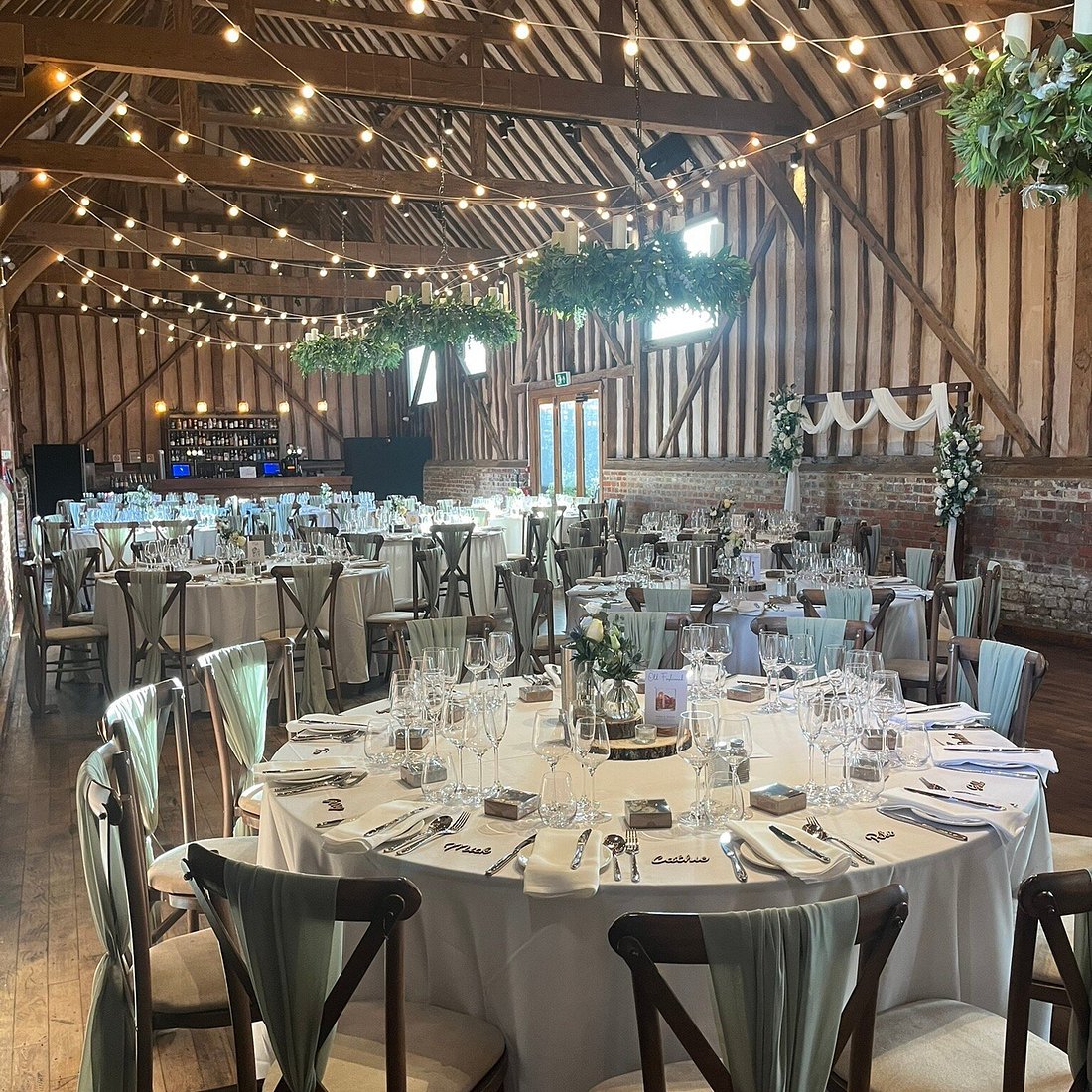 Elegant event space in Lillibrooke Manor with rustic charm and seamless guest flow.