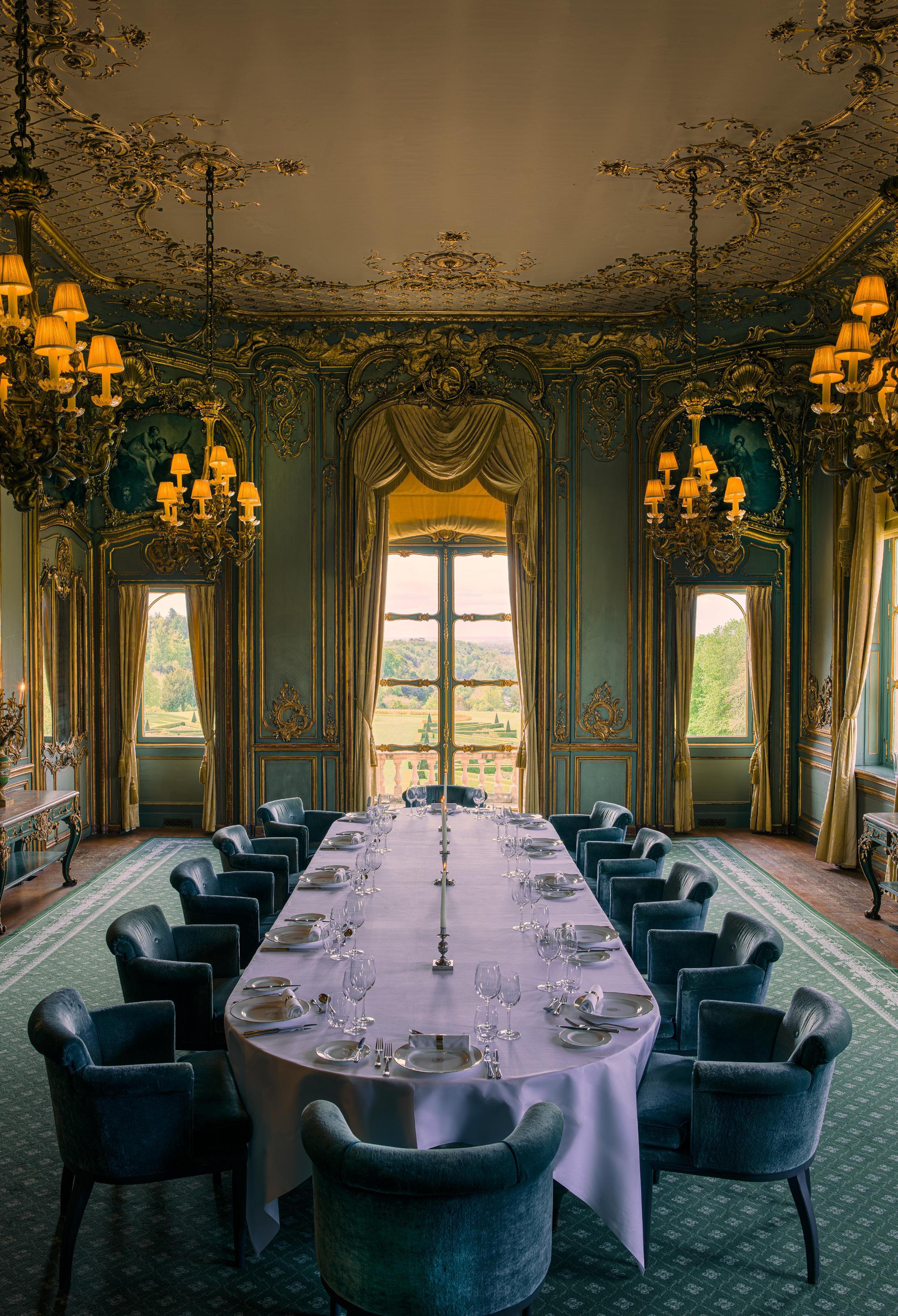 Classic boardroom at Cliveden House for executive retreats and formal meetings.