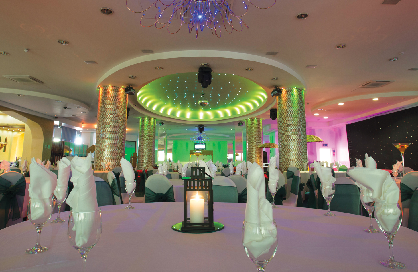 Elegant banquet hall in Premier Banqueting London for weddings and corporate events.