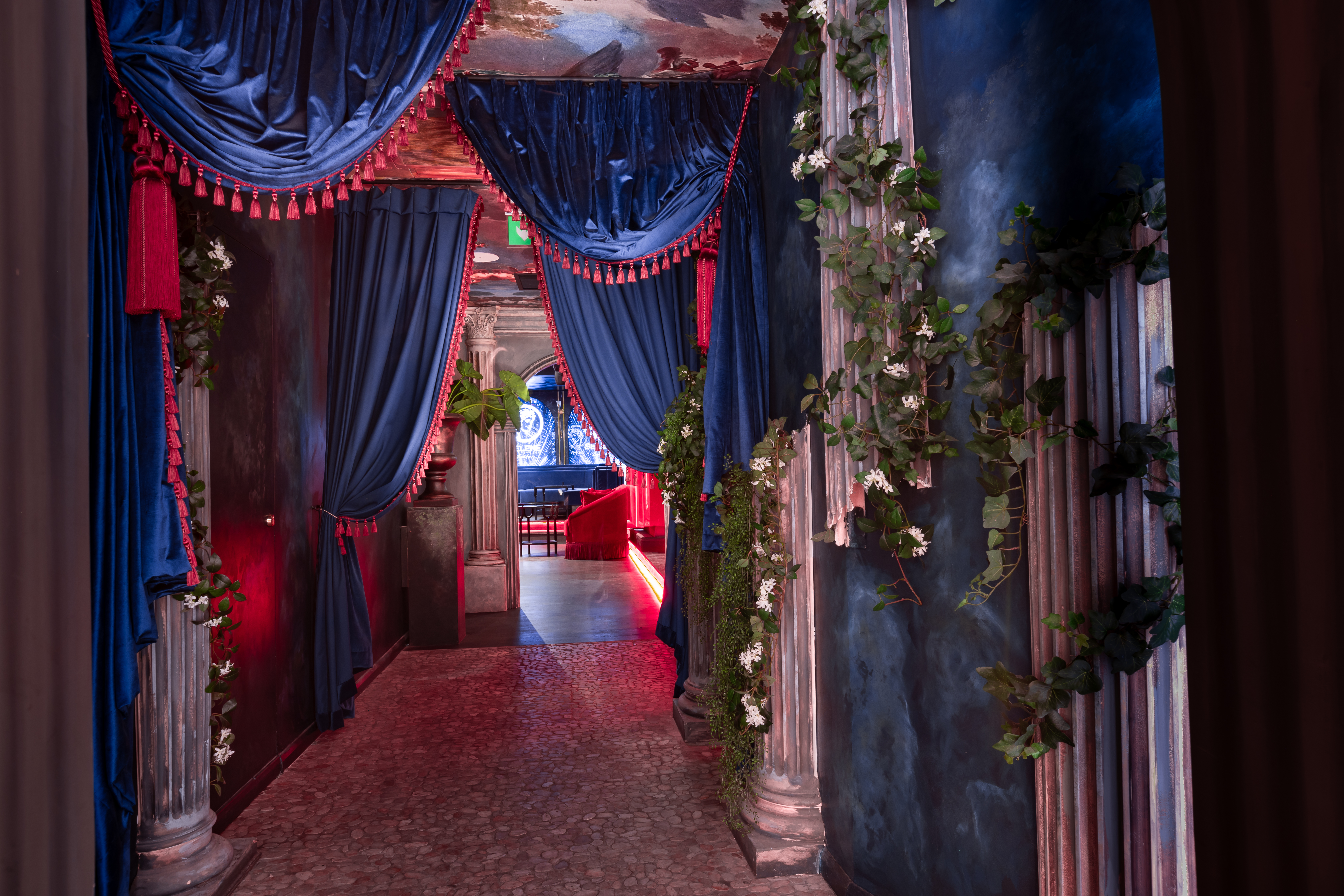 Elegant hallway in Selene Nightclub, perfect for glamorous events and nightlife.