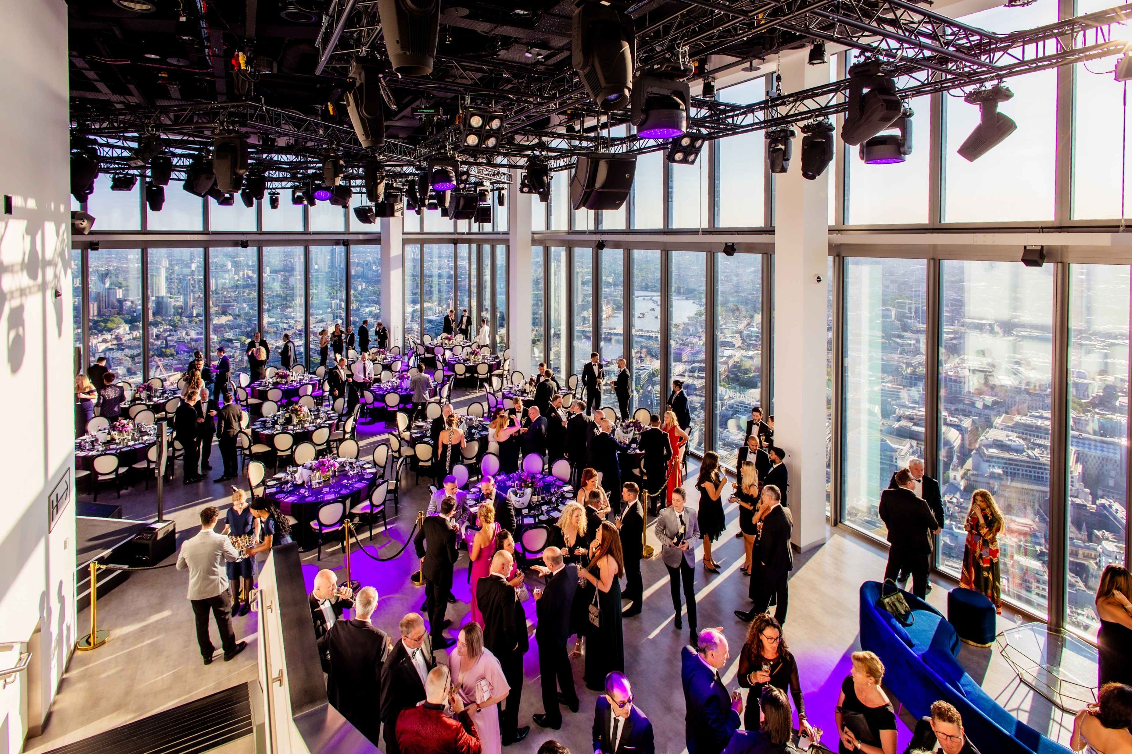 Gala event city view, corporate awards, luxury launch