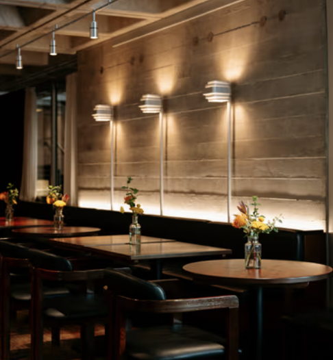 National Theatre Lasdun Restaurant, floral tables, event venue
