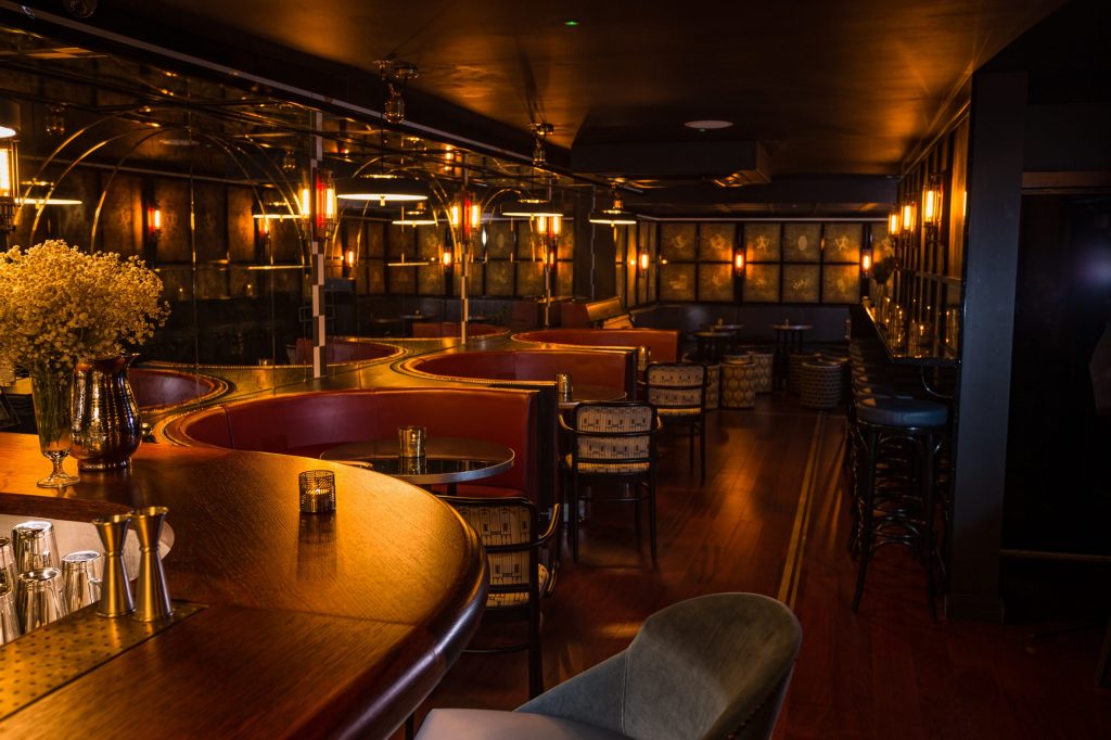 Upscale Basement Bar in Swift Soho, stylish venue for intimate gatherings and parties.