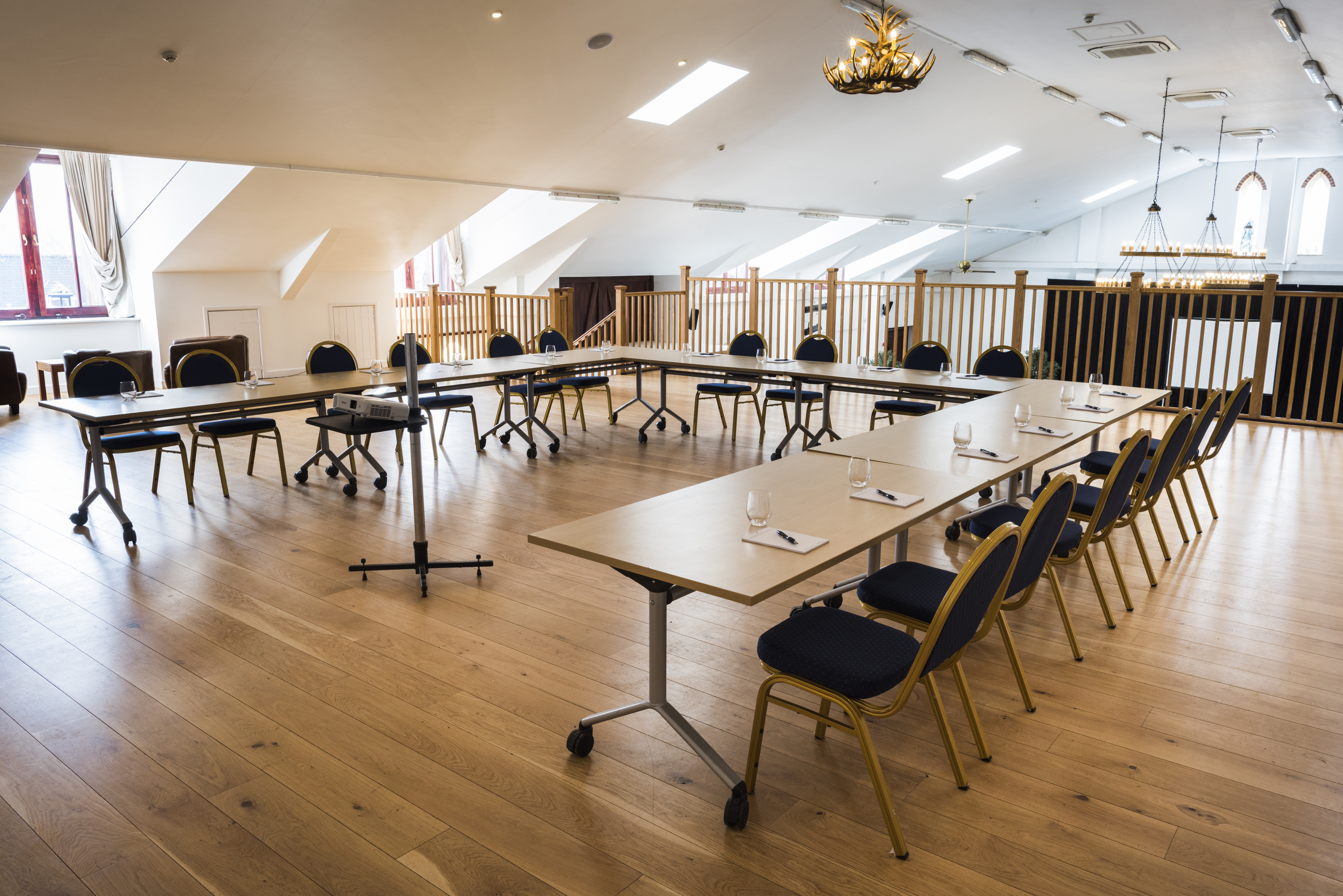 Hayloft Gallery U-shaped meeting room, interactive workshop, board meeting