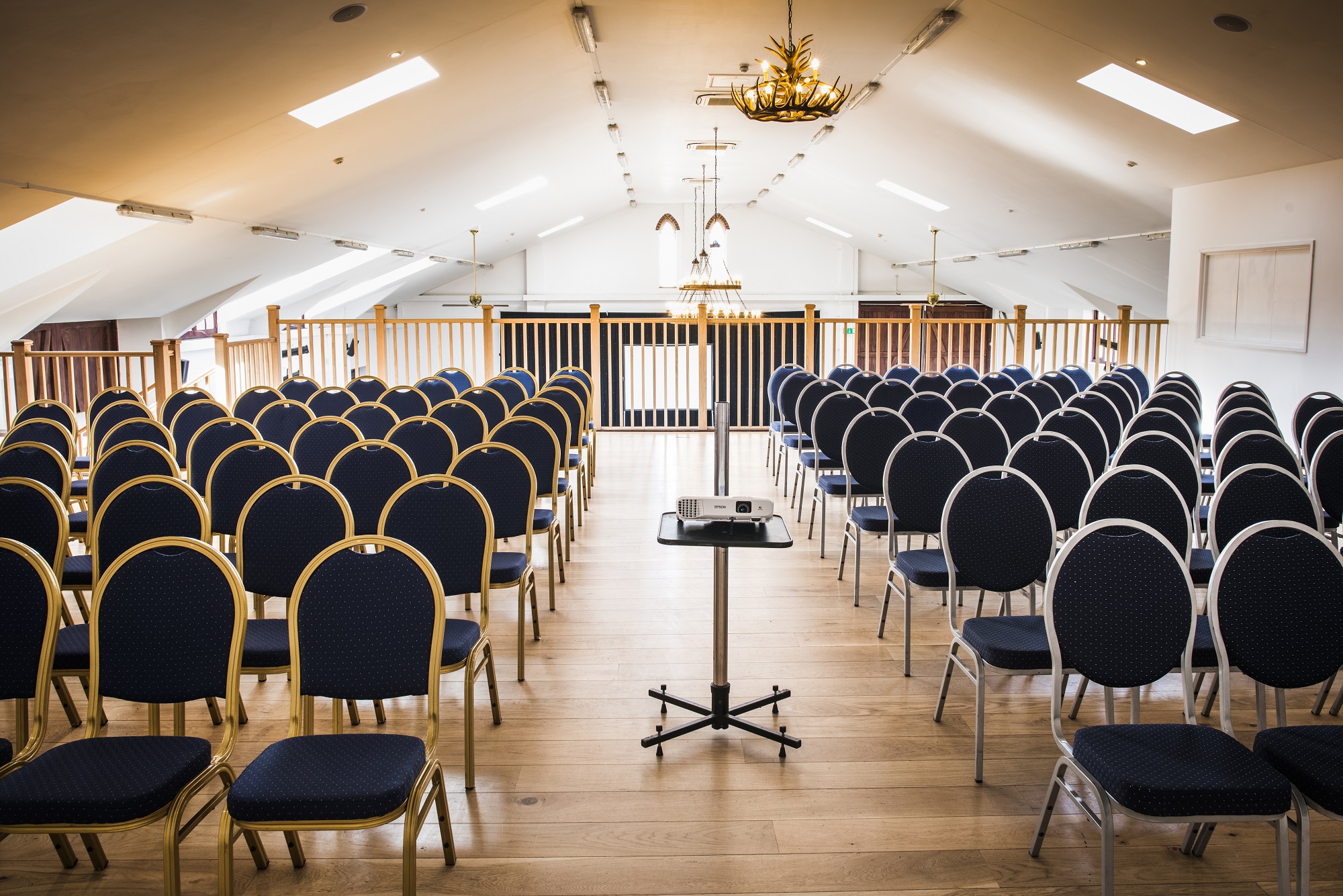 Hayloft Gallery theatre conference lecture setup